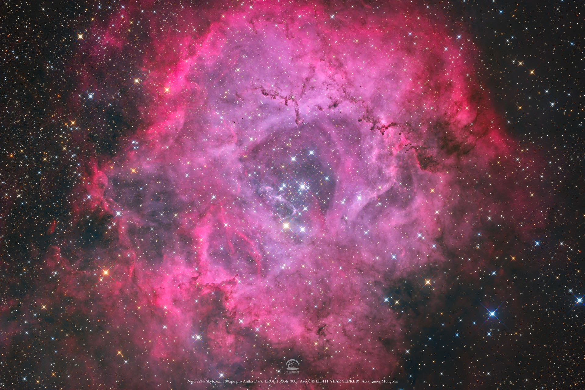 黑区素材 玫瑰星云 LRGB