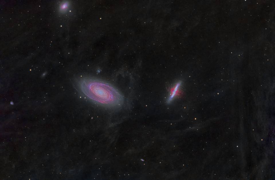 24个小时的波德星系和雪茄星系