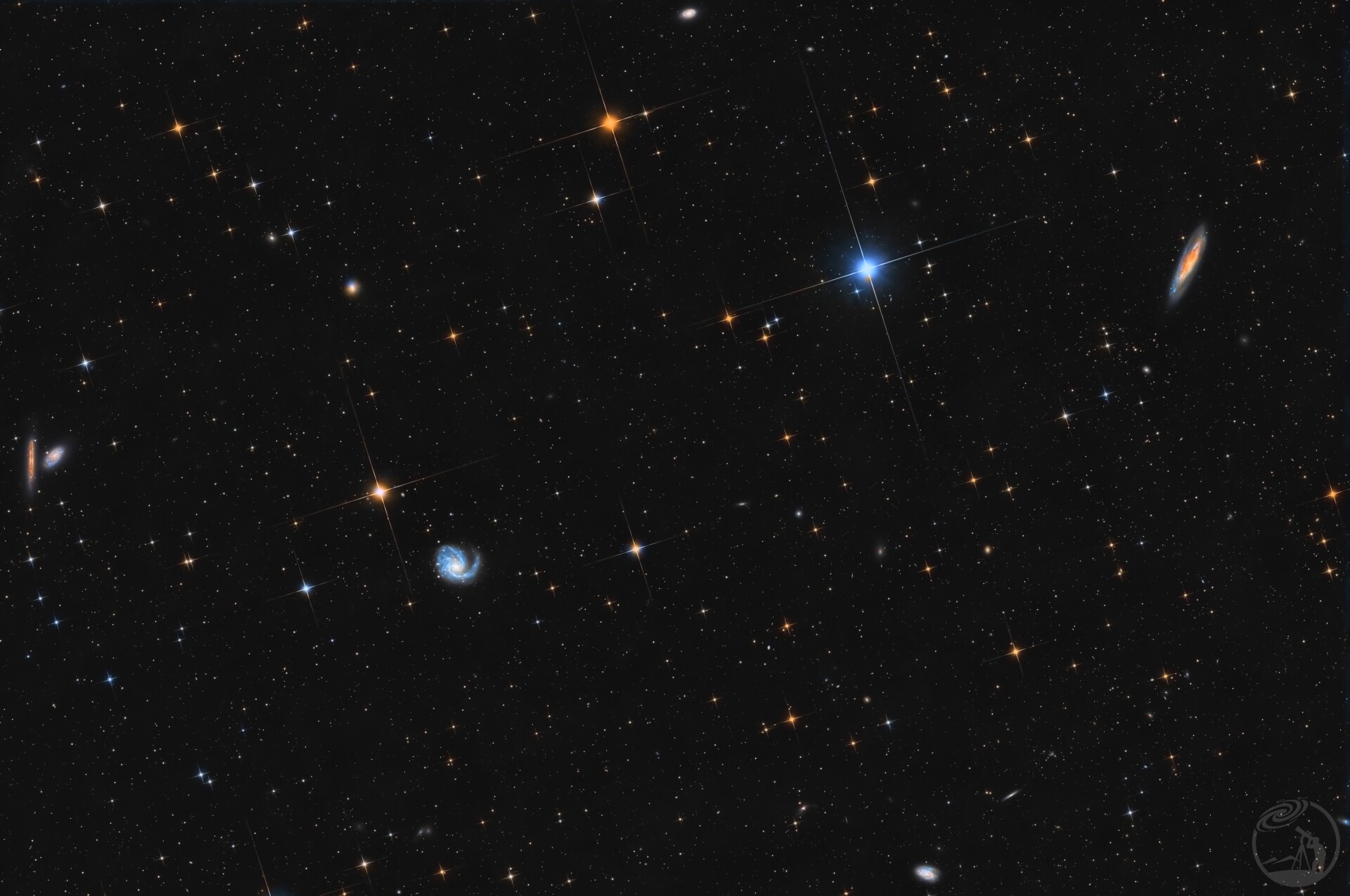 八级区39.2h的m99，m98，ngc4302，ngc4298星系群