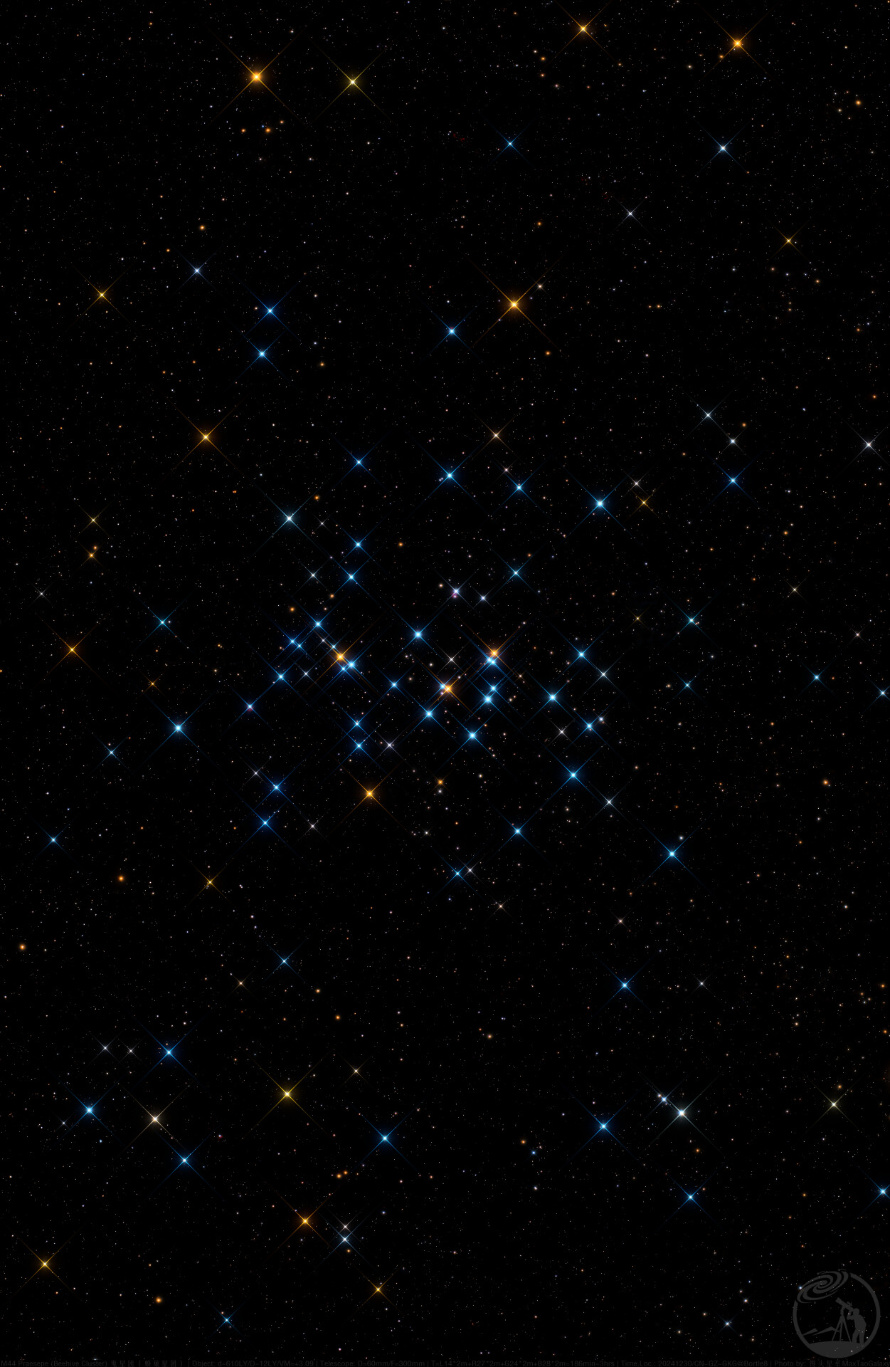 M44 鬼星团/蜂巢星团：美颜前后