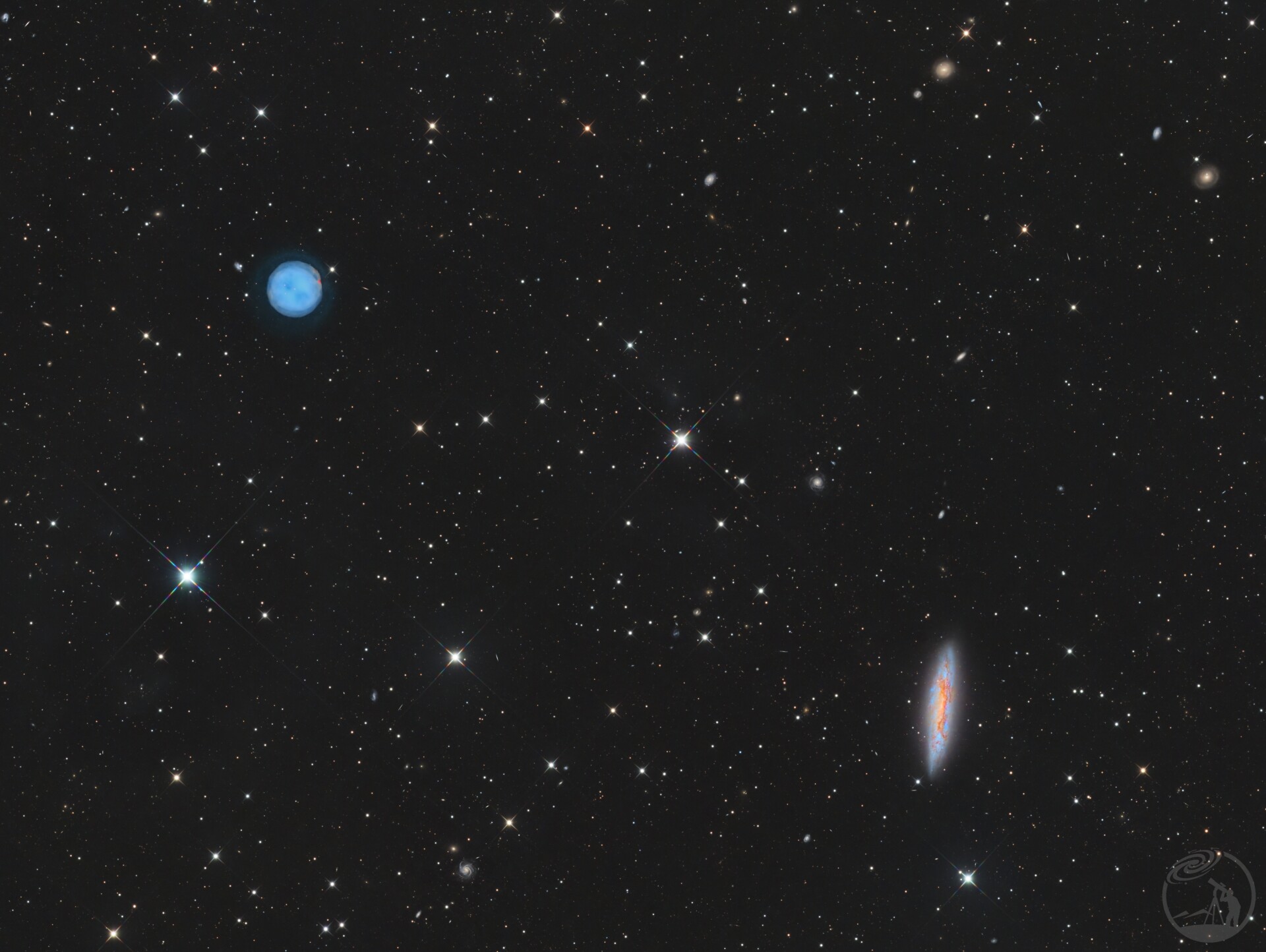 M97夜枭星云/M108冲浪板星系