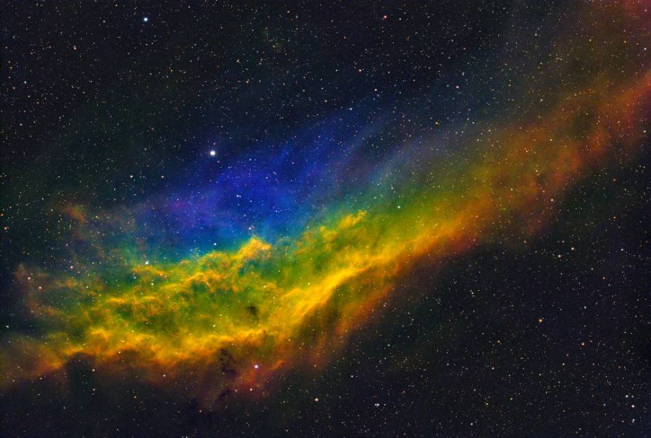 NGC1499加州星云 SHO哈勃色