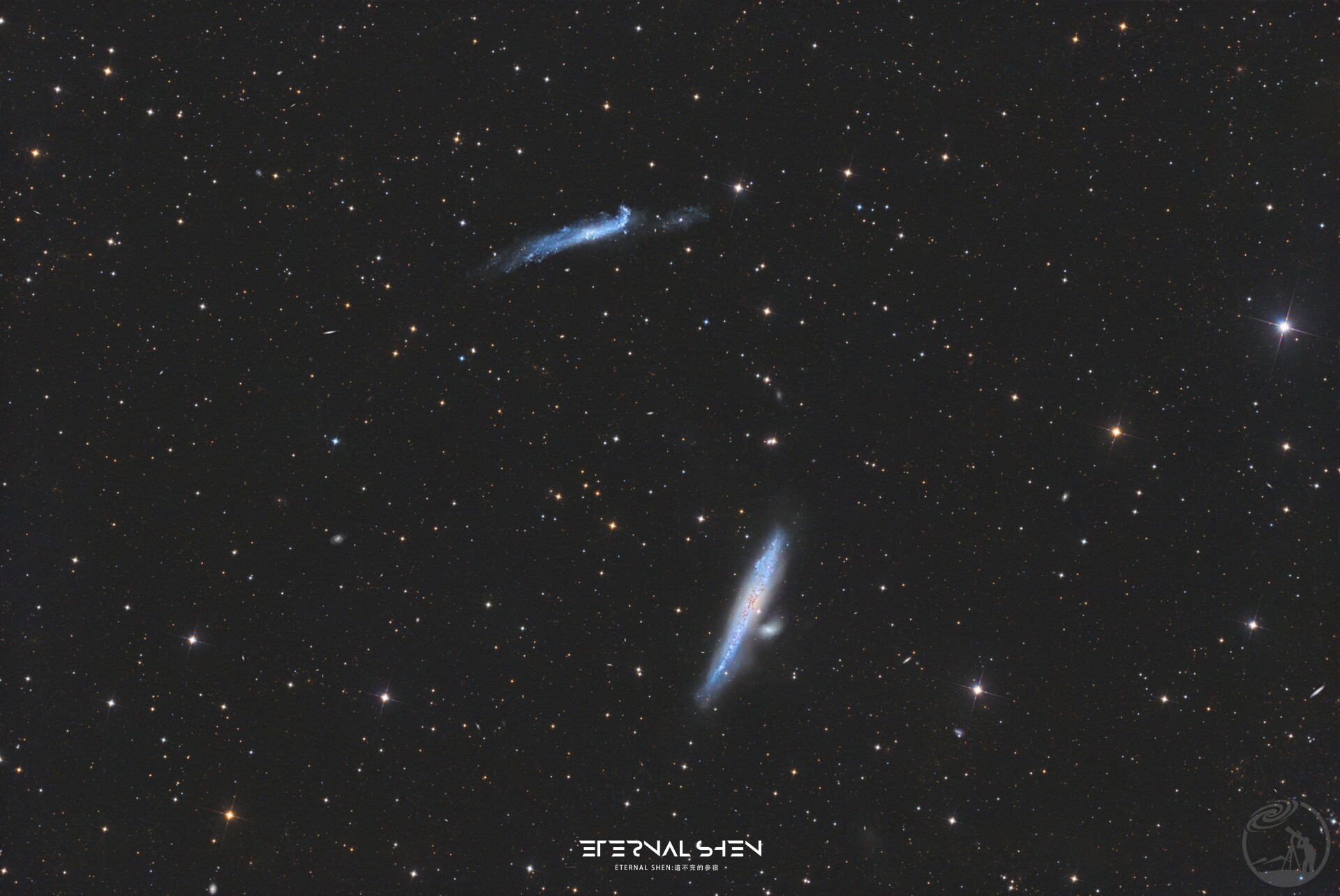 NGC4631鲸鱼星系&NGC 4656曲棍球星系