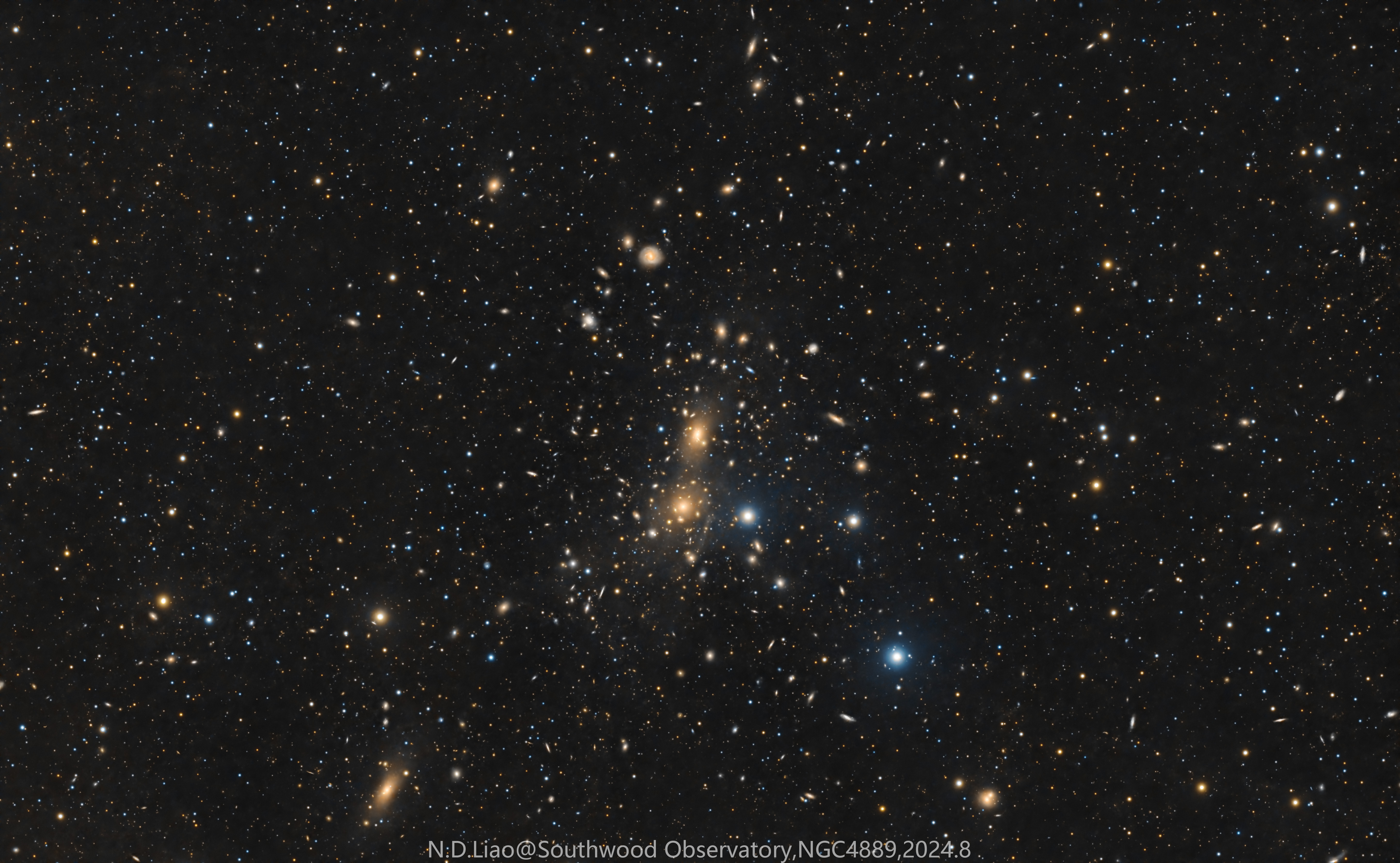 *极品素材*（NGC4889），广东第一峰2级区，总曝光15小时