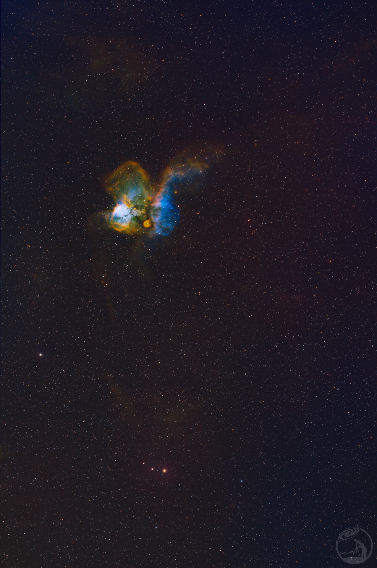 NGC2467 (Skull and CrossboneS Nebula), 骷髅头星云70sa