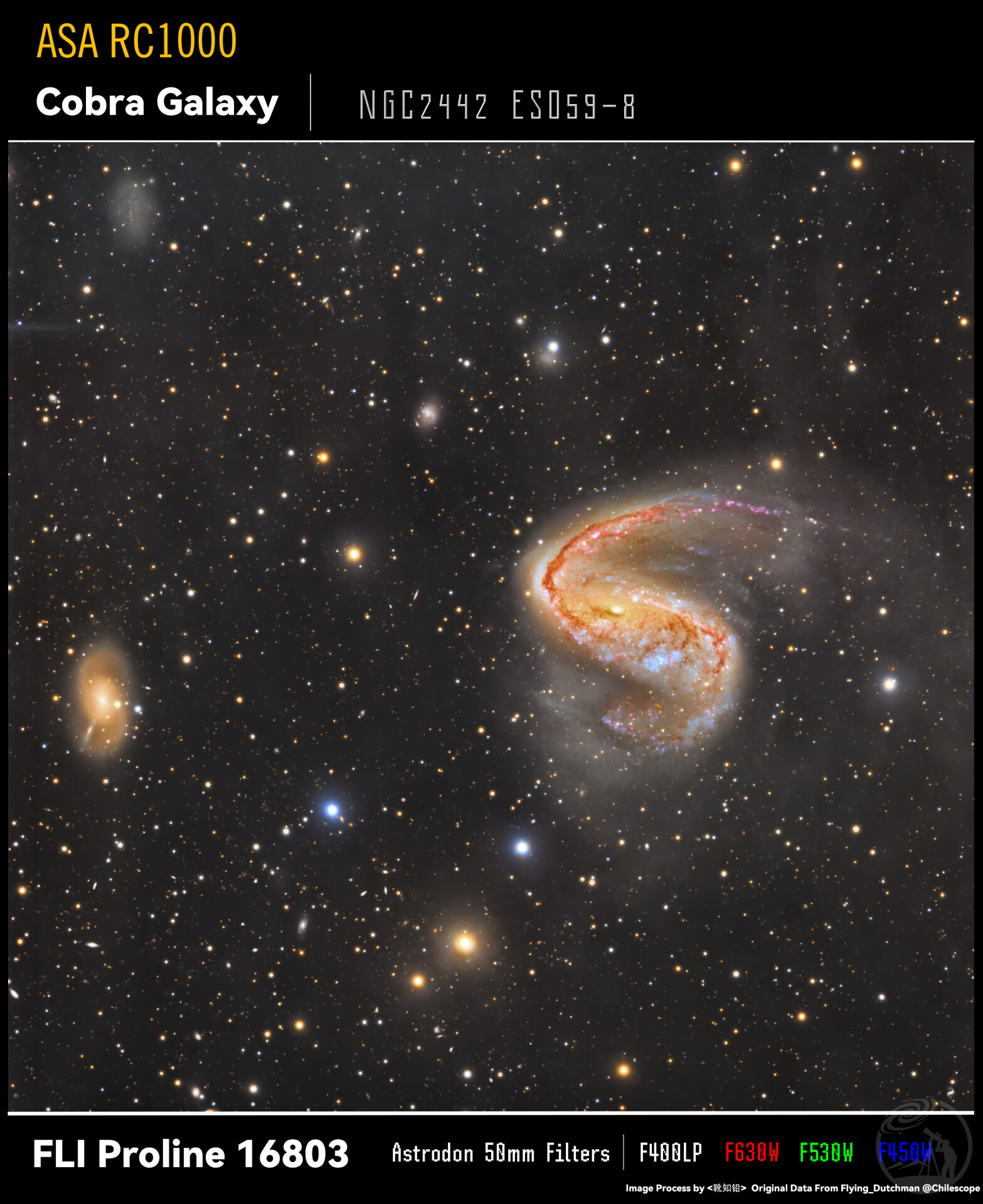 NGC2442眼镜蛇星系