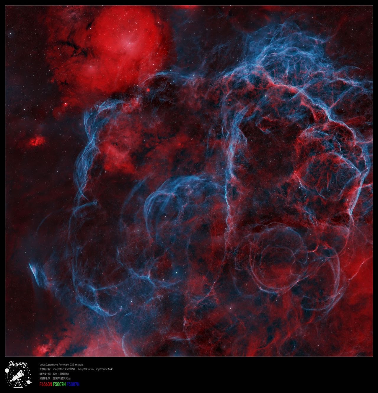 船帆座超新星遗迹 6 片马赛克