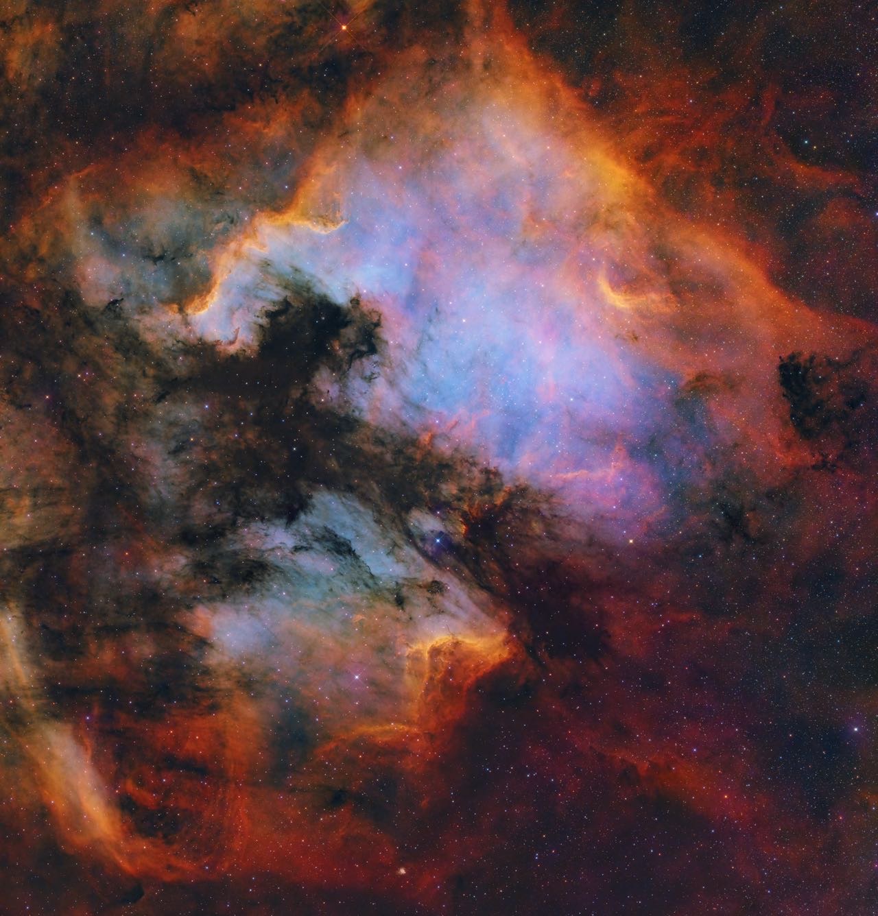 NGC7000广域2幅马赛克【评委力荐素材】