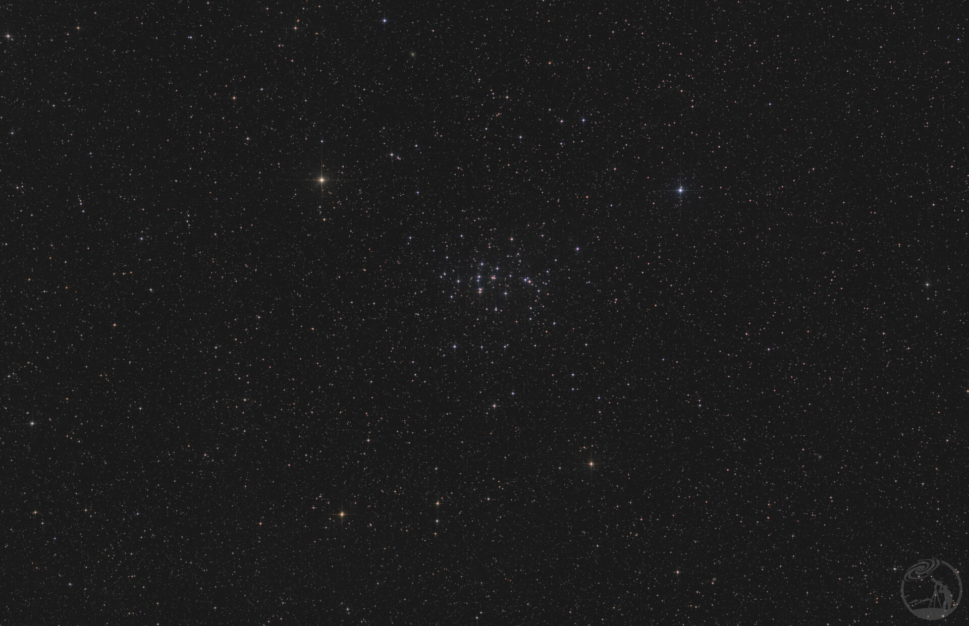 M44鬼星团及鬼宿四颗亮星