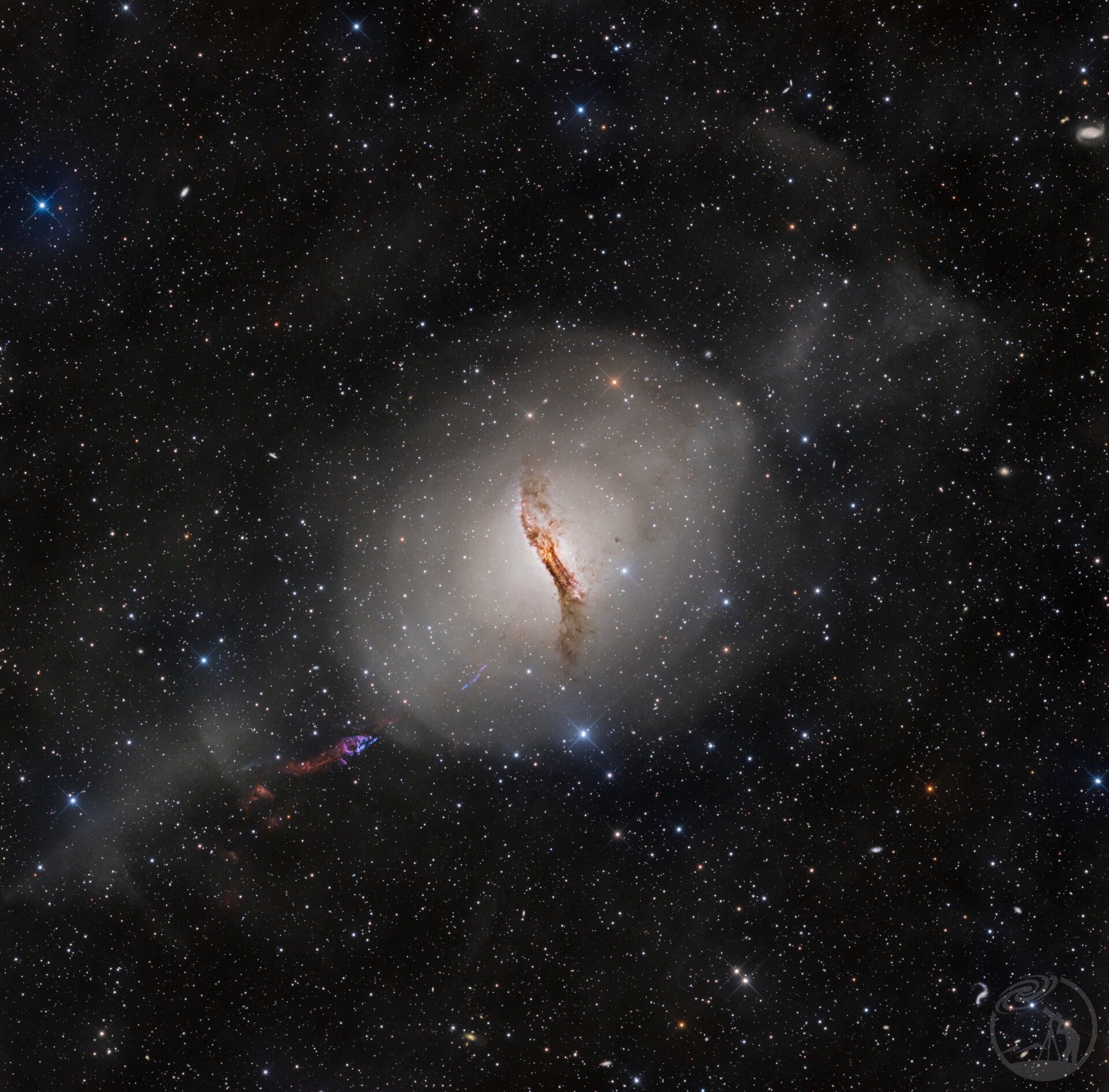 NGC5128半人马A星系与Ha/OIII喷流