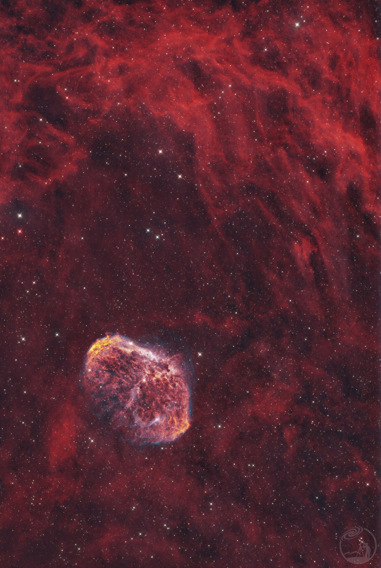 NGC6888新月星云（彩机HOO）