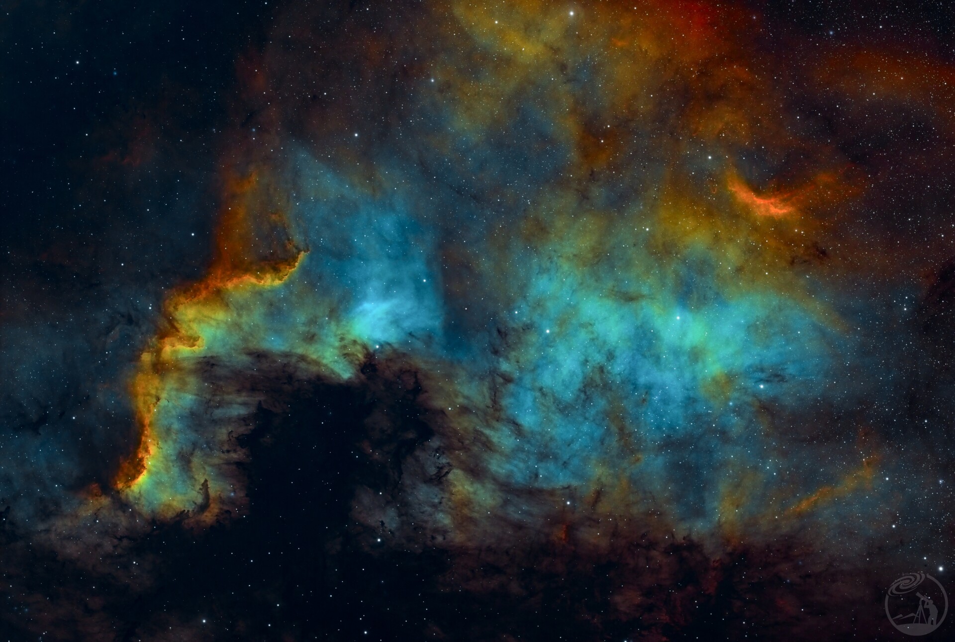 NGC 7000北美洲星云-彩机版
