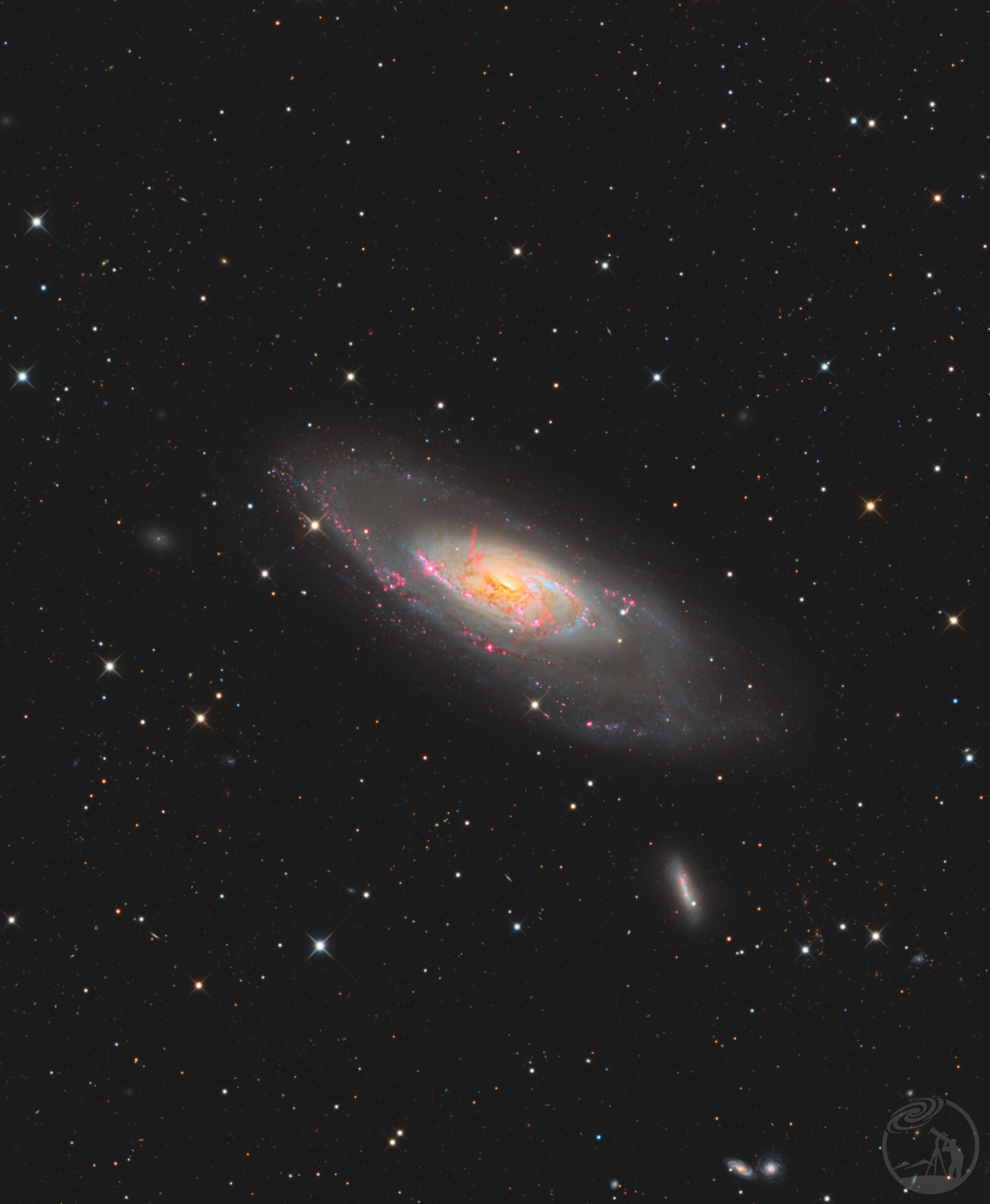 M106  Hα jet and waterfall