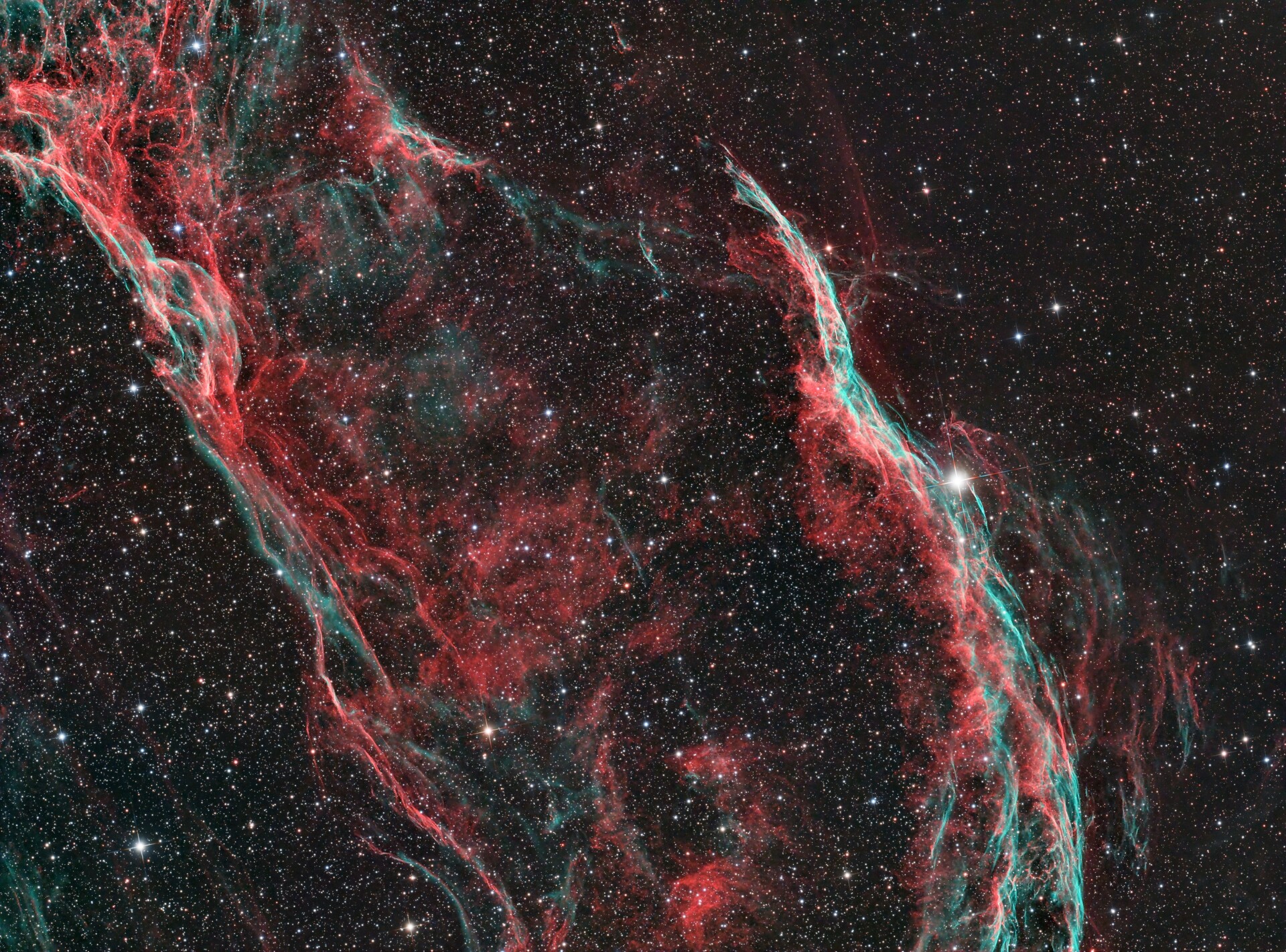 NGC6960西面纱星云 调色