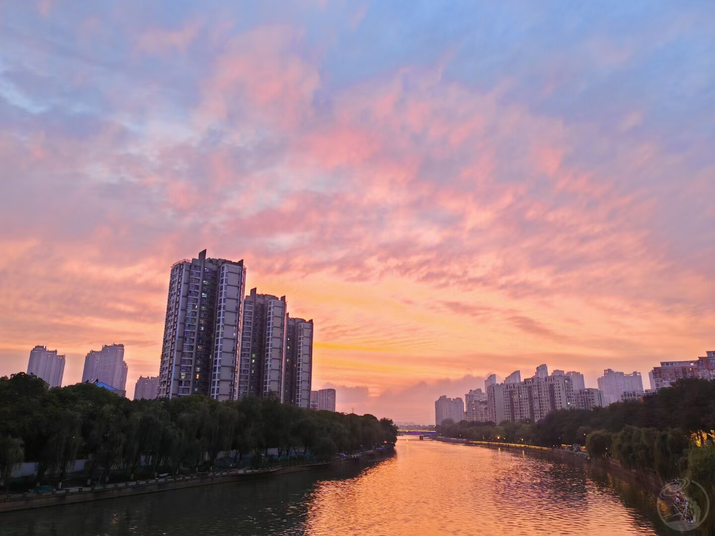 南京秦淮河晚霞