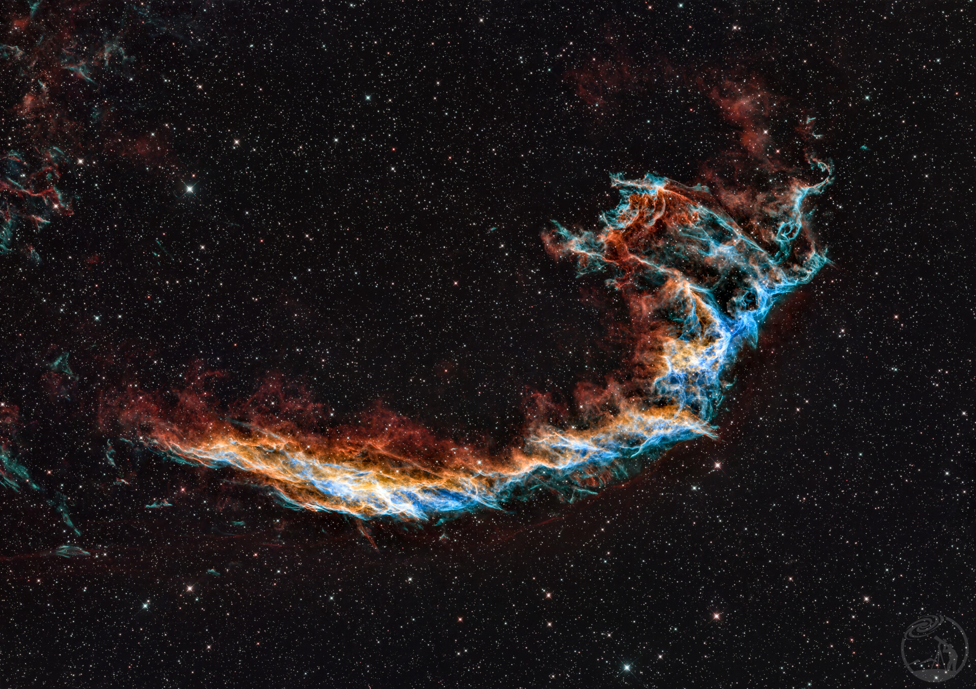 NGC6992 面纱星云 HOO调色
