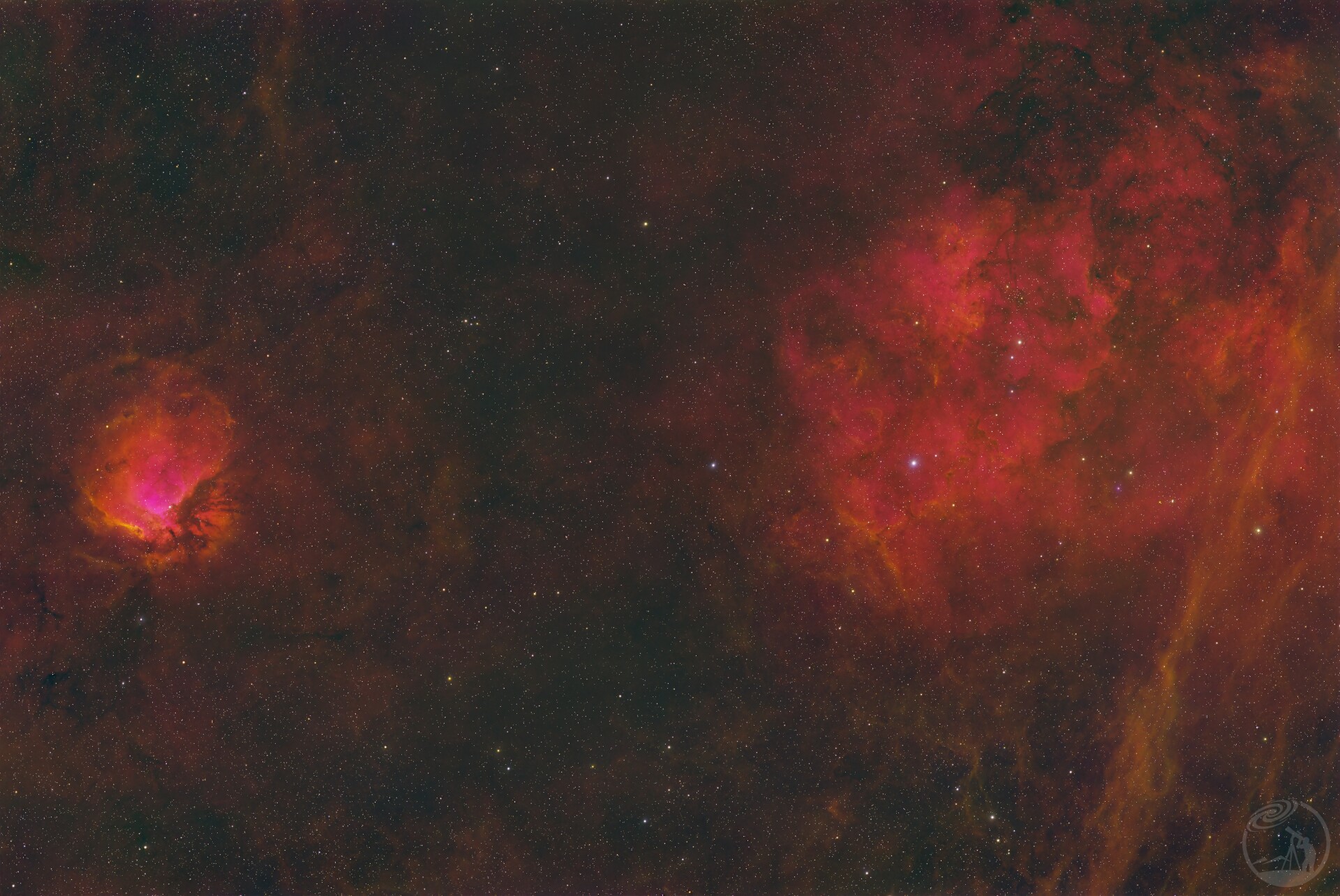 sh2-112&Berkeley 90窄带伪彩色合影