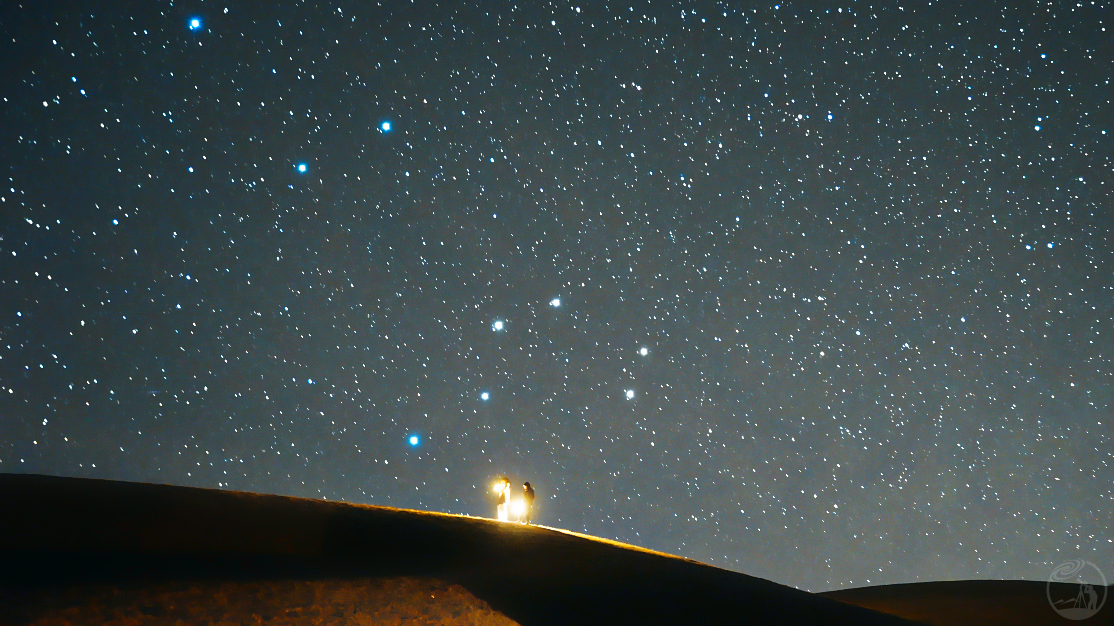 狮子座星空人像