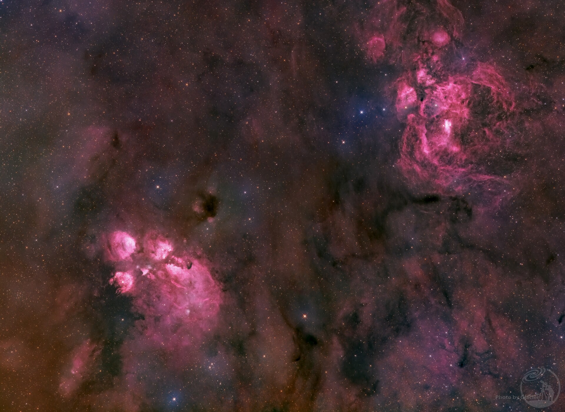NGC6357&NGC6334 龙虾与猫爪