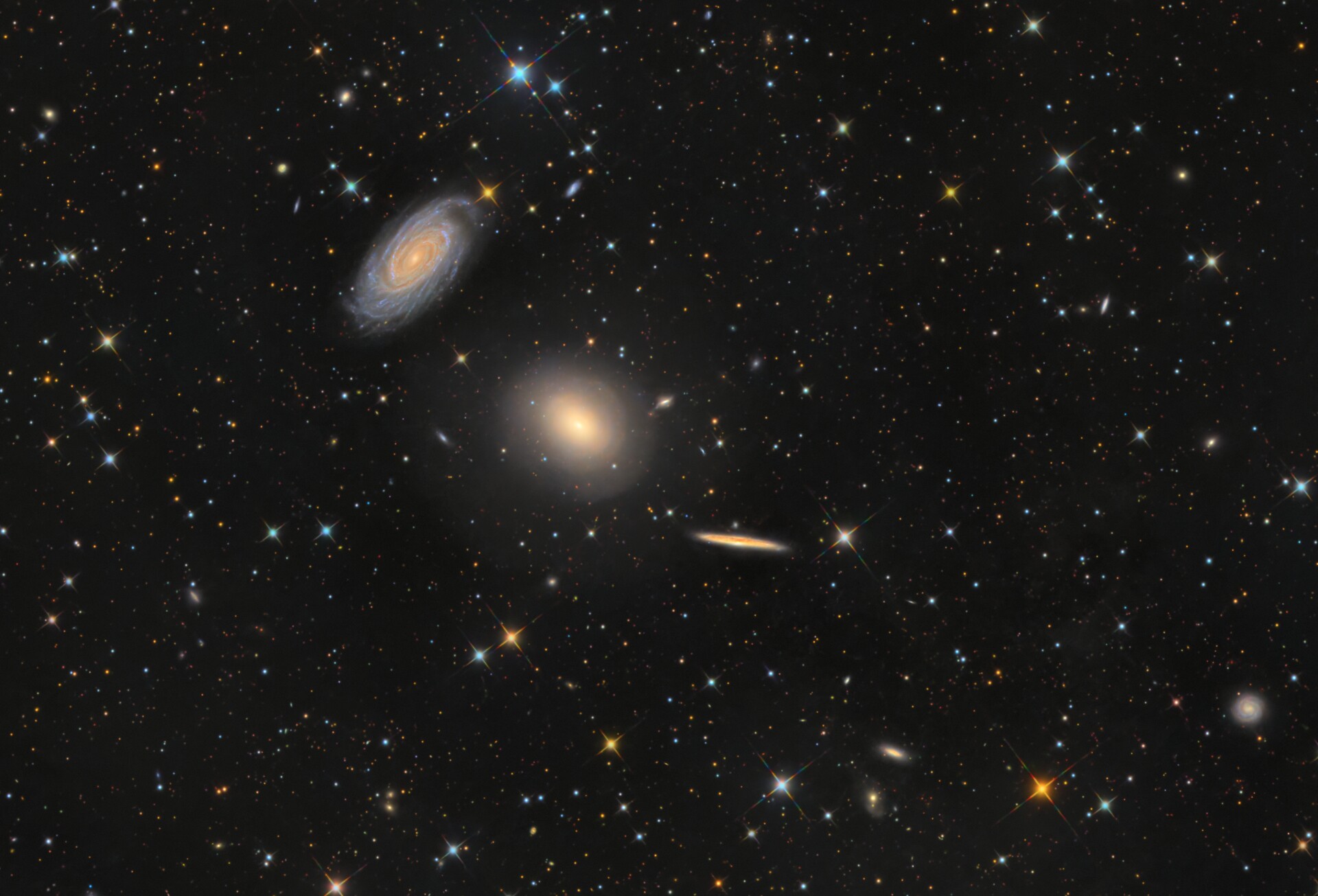 NGC 5985& 5982& 5981 Galaxies Triplet in Draco