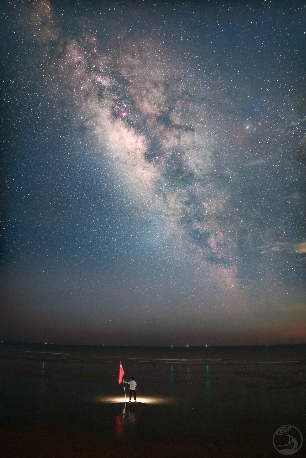 海滩星空