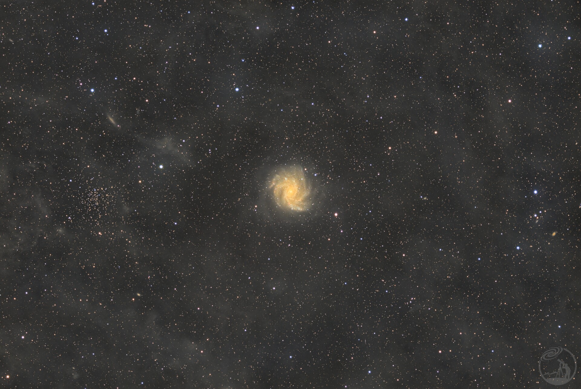 雨季夹缝中的摄影（ngc6946焰火星系与ngc6939疏散星团）