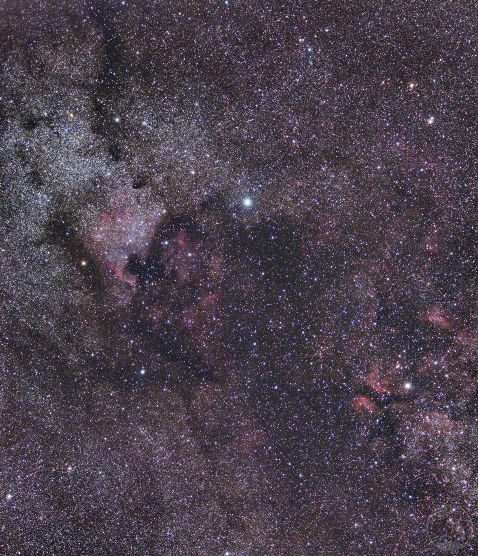 蝴蝶星云和北美洲星云广域