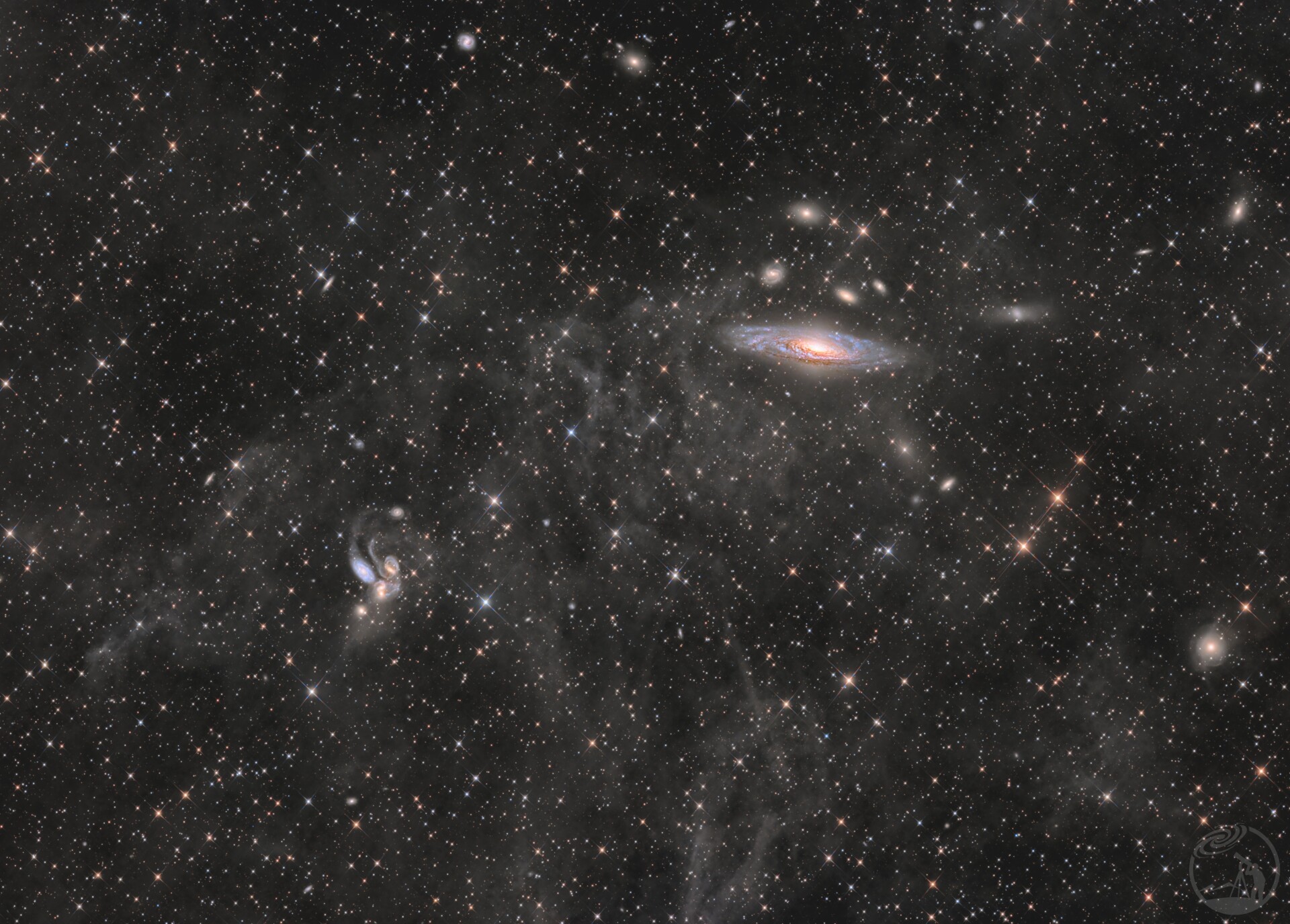 NGC7331鹿舔星系，Arp319史蒂芬五重奏 & IFN