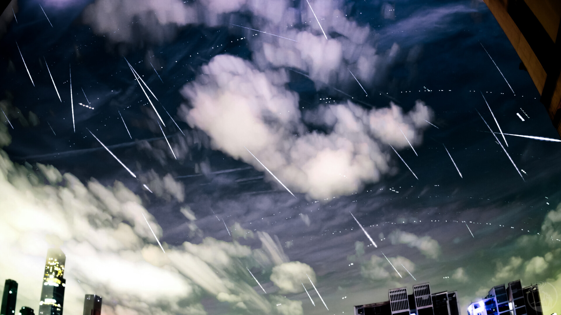 阳台上的英仙座流星雨