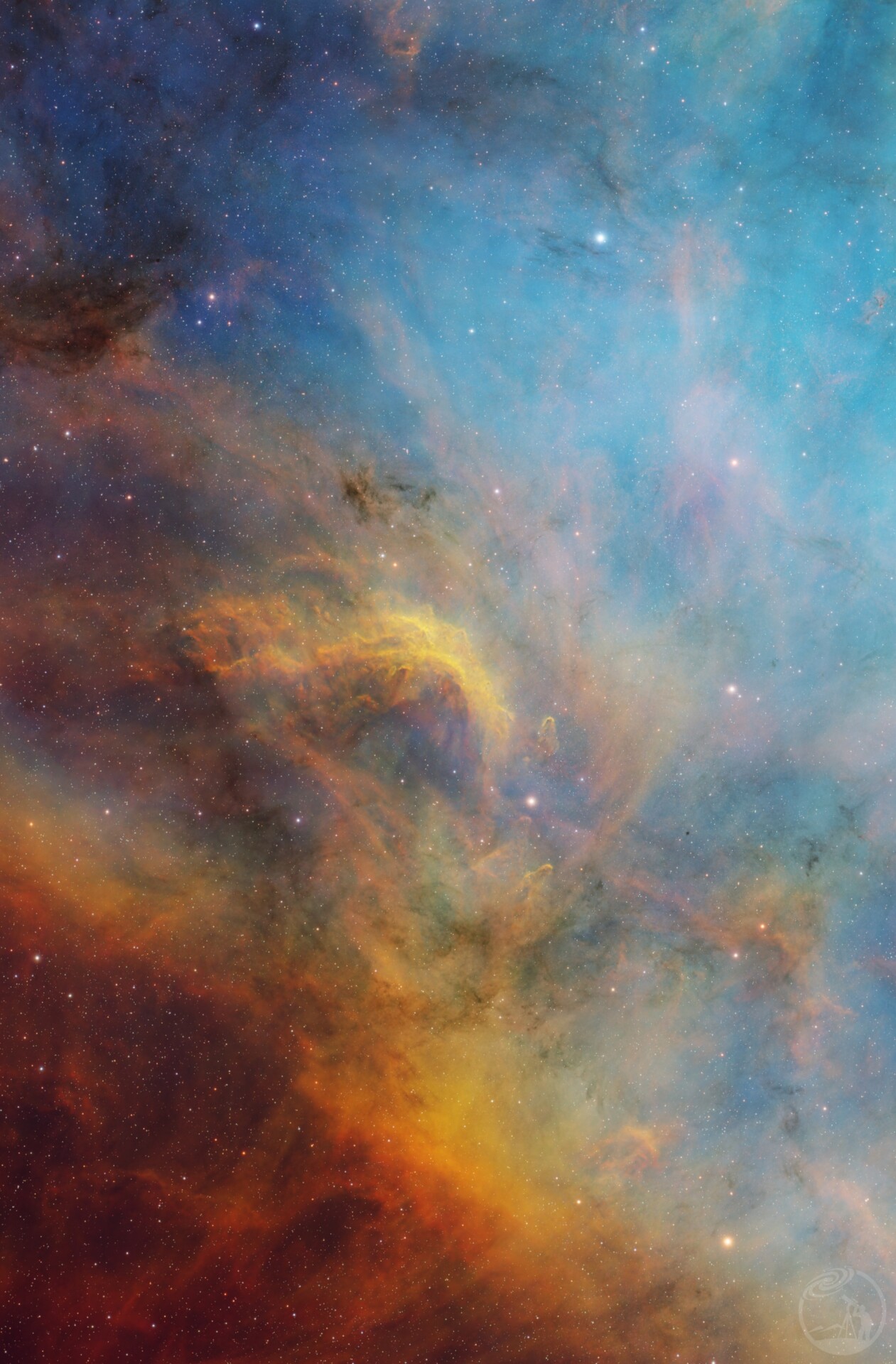 NGC7000的一些其他调色和裁切