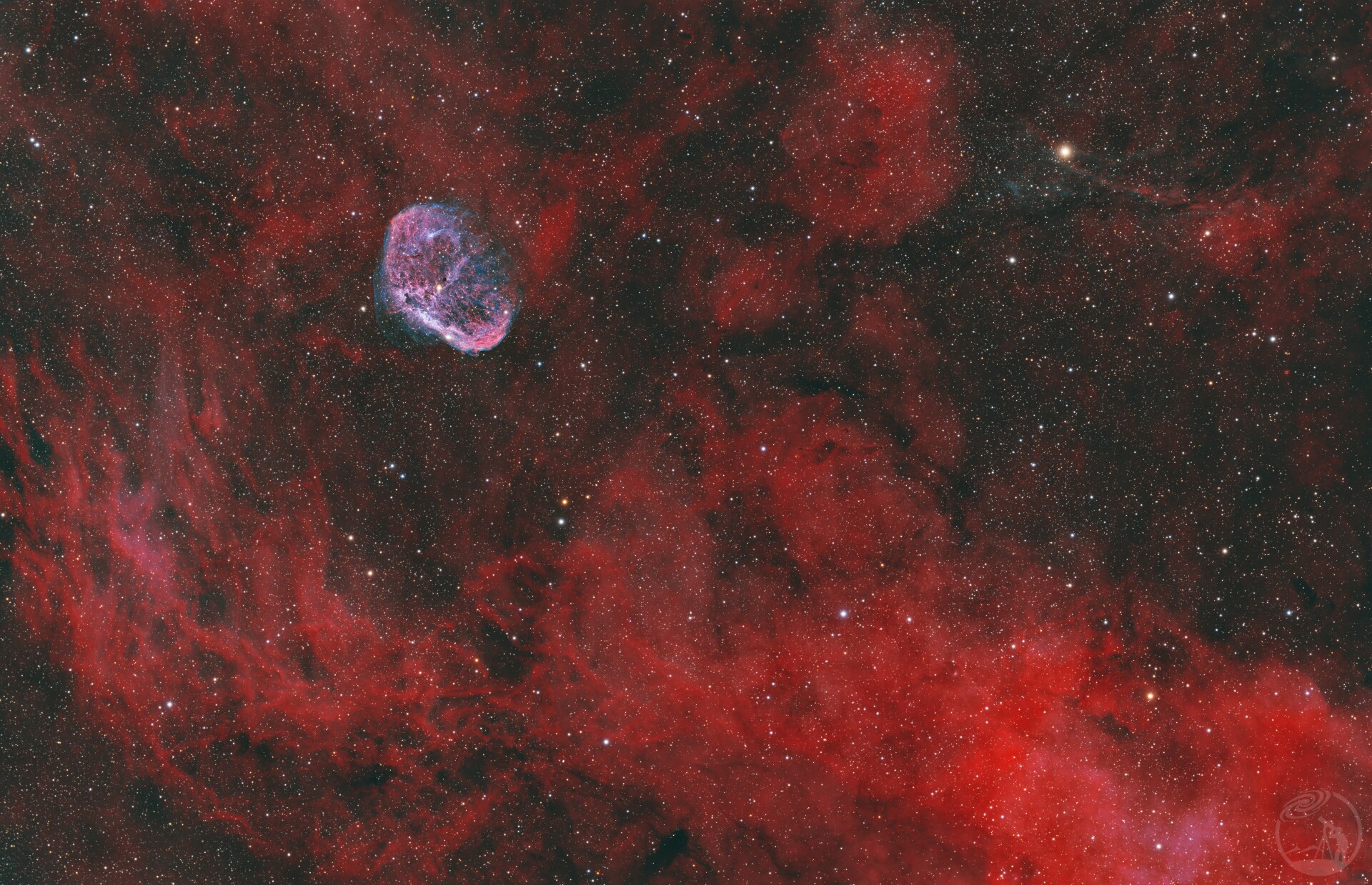 NGC6888眉月星云 飞天脑花