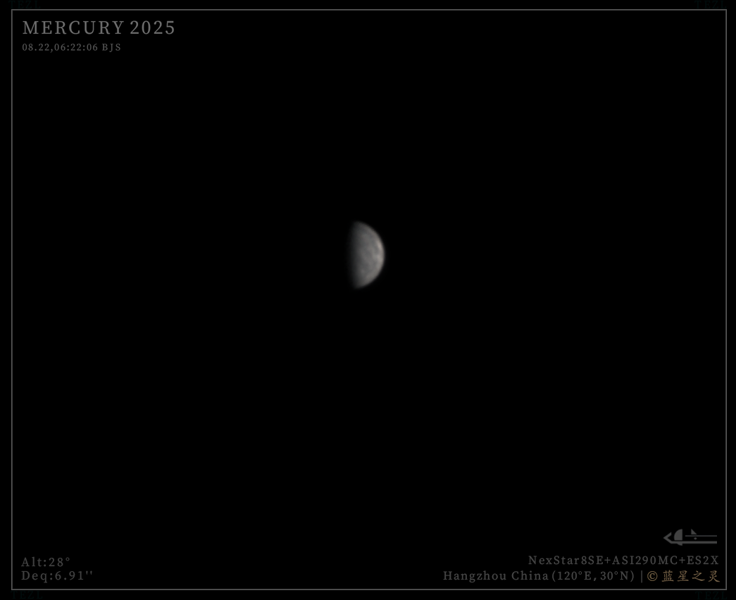 水星西大距 2025.08.22
