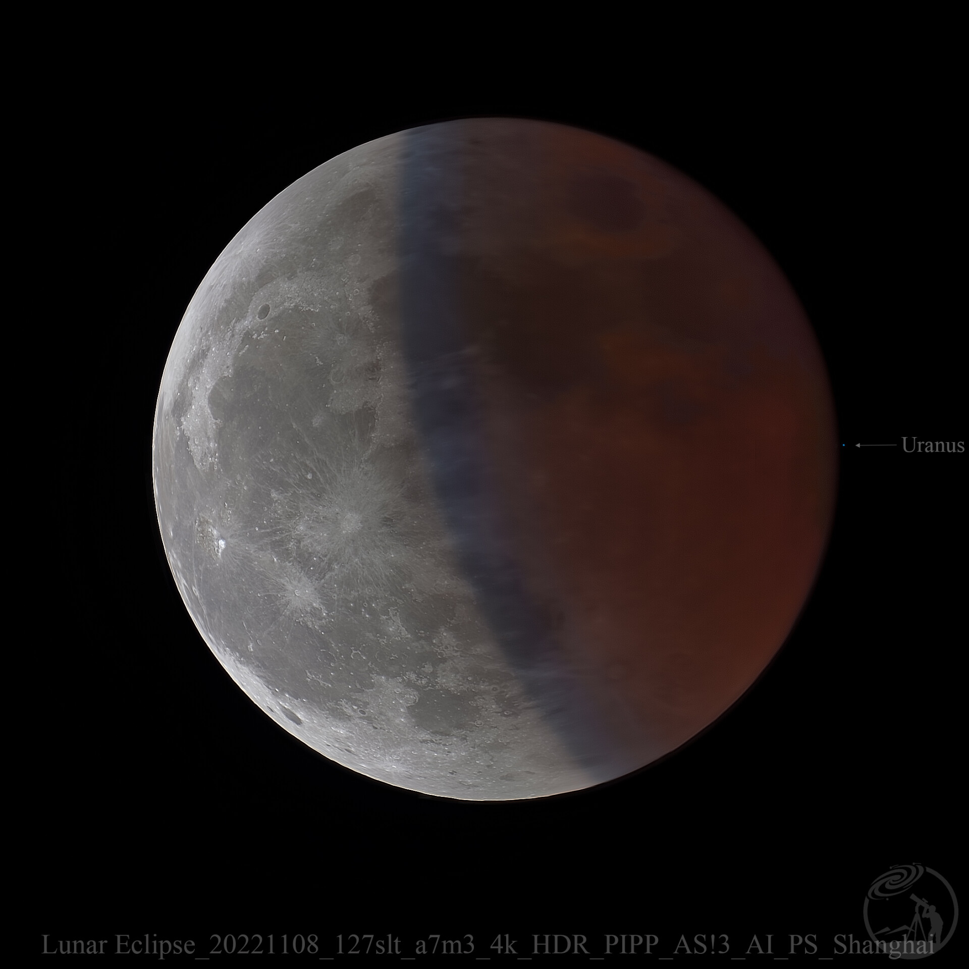 月全食掩天王星2022. 11. 08