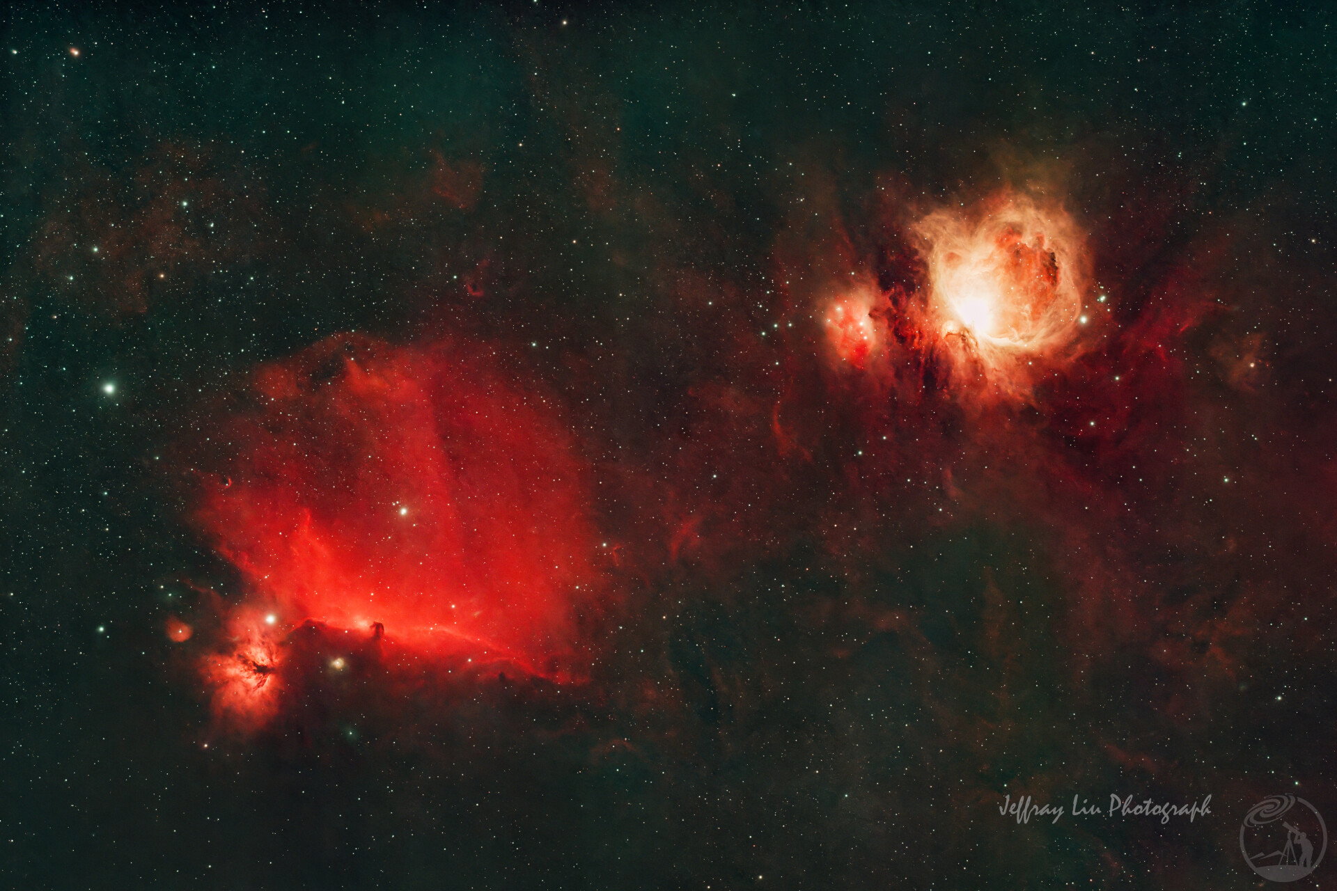 猎户双雄 IC434, M42 同框