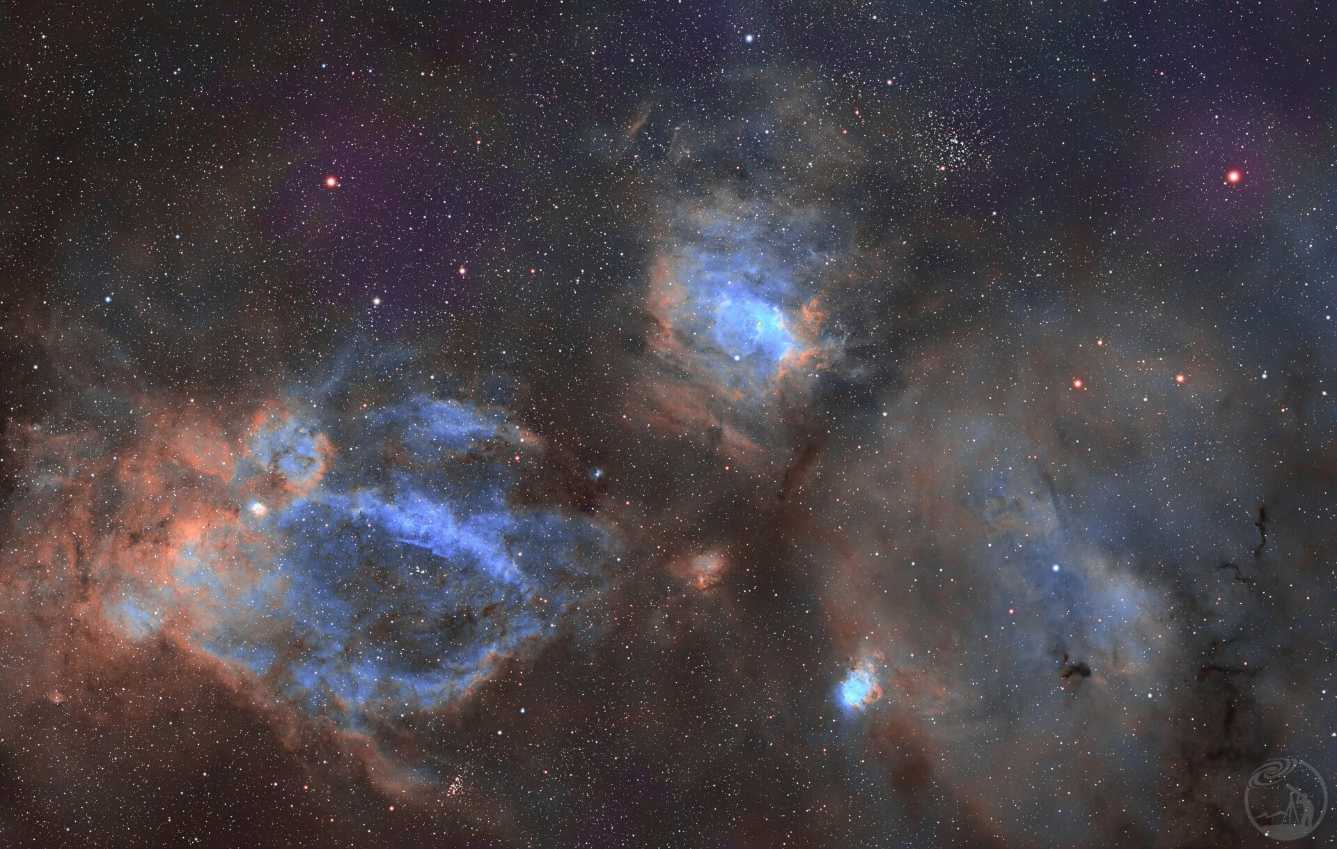 龙虾钳星云&气泡星云