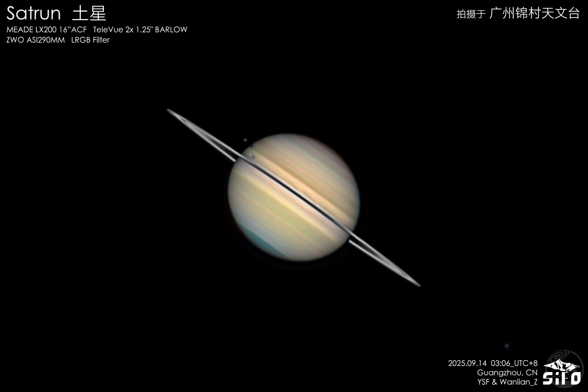 2025土星冲日·土卫双凌