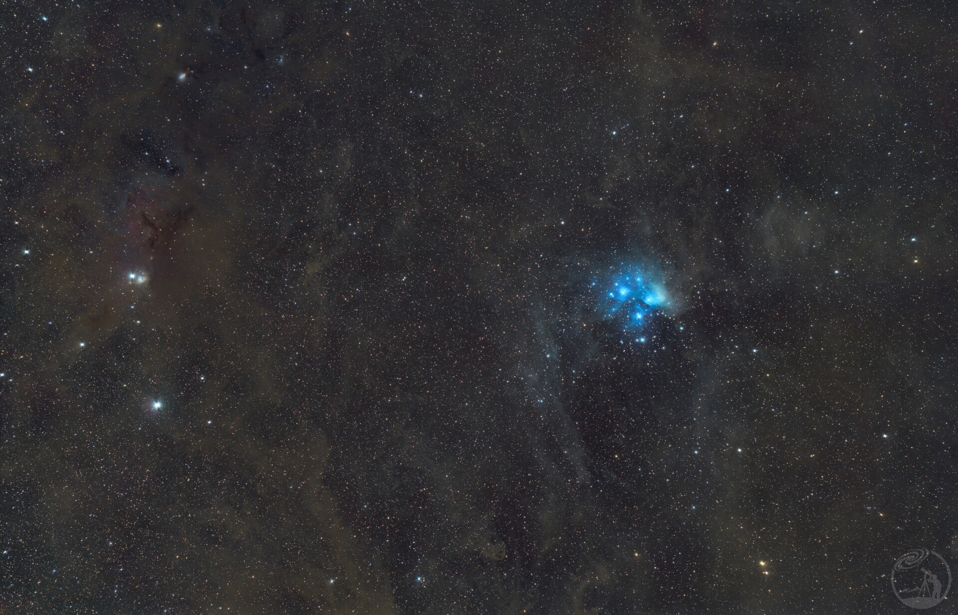 M45和它周边的暗星云