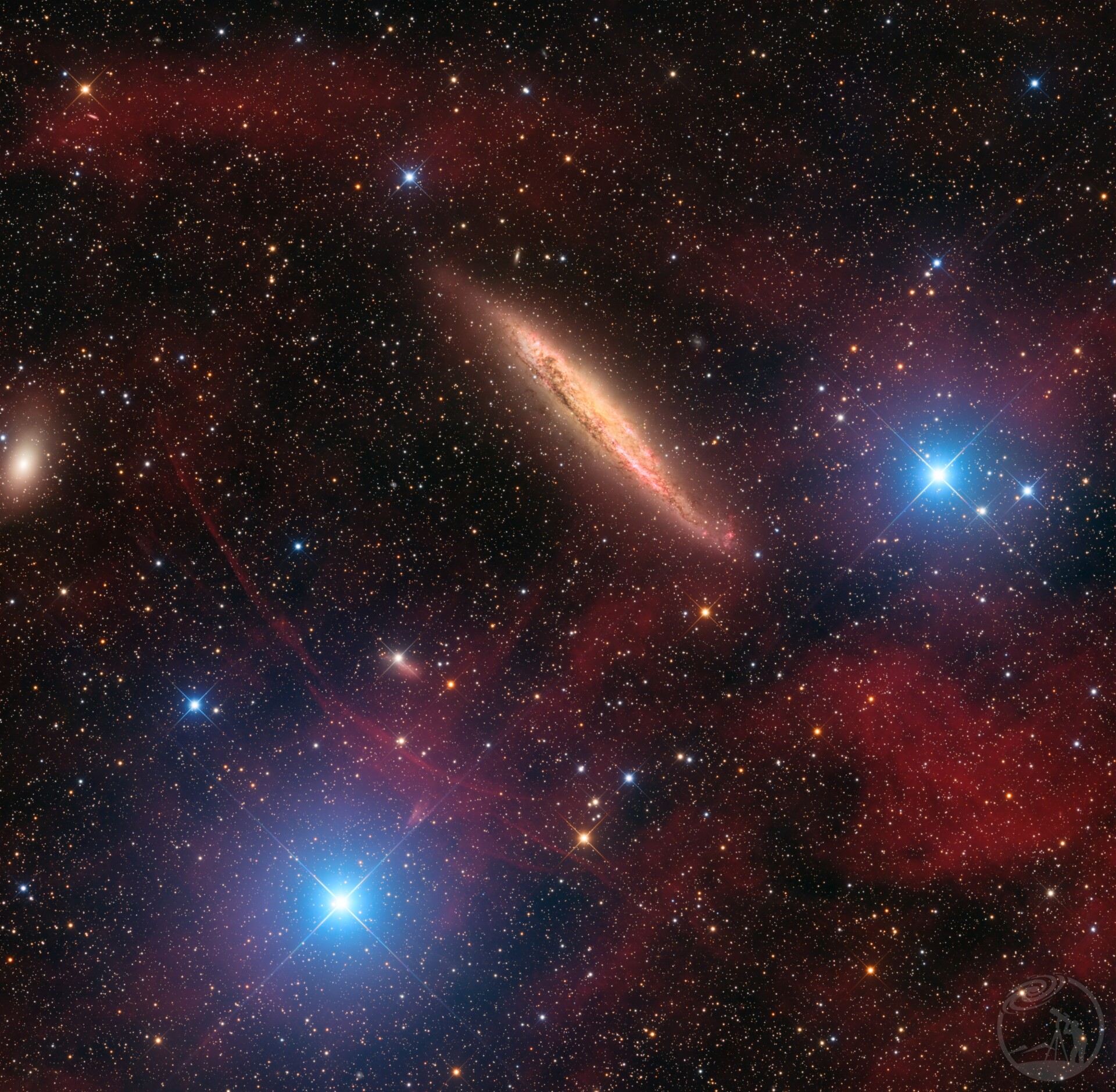 NGC4945绯鱼星系&Hα区域_V2