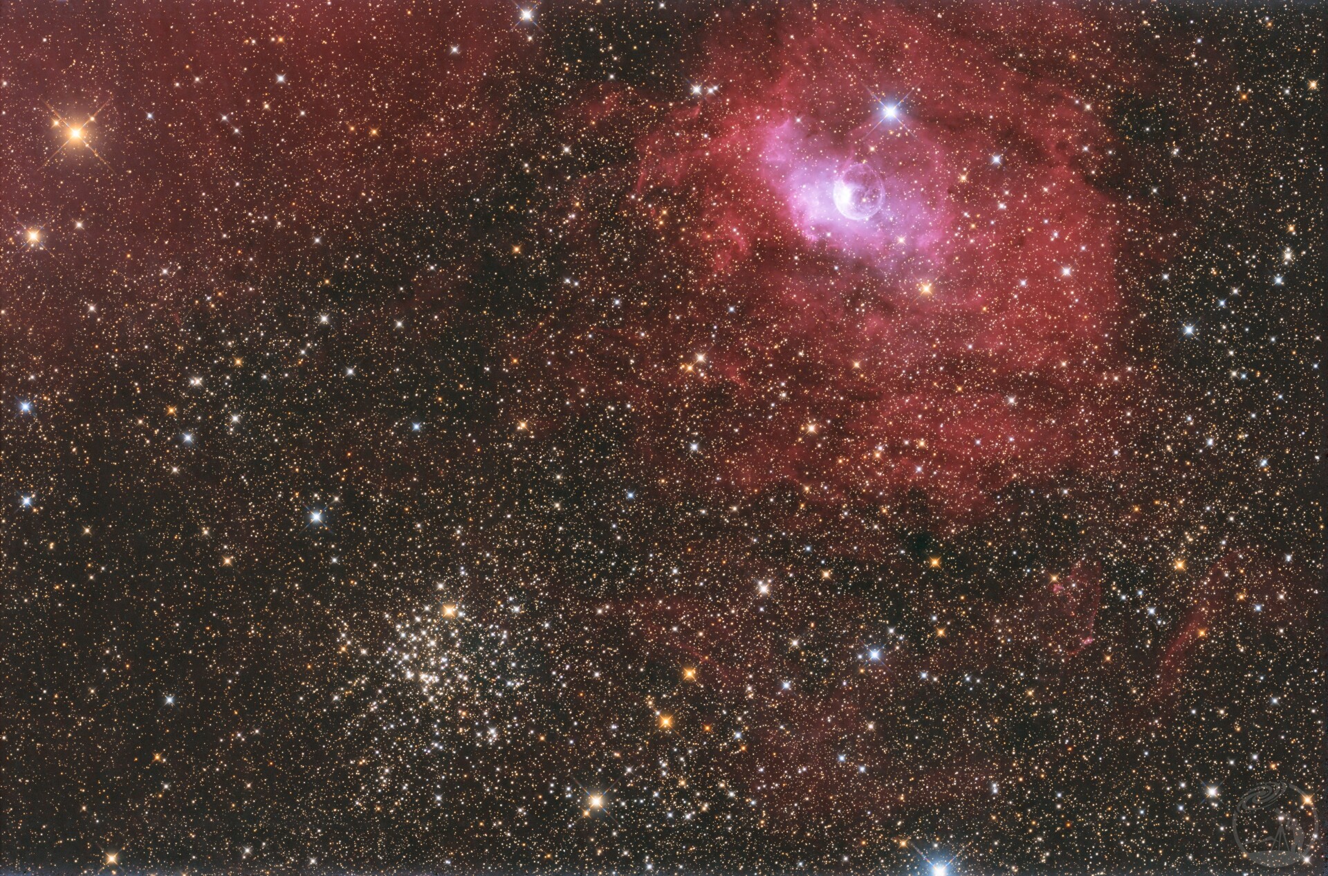 气泡星云和M52