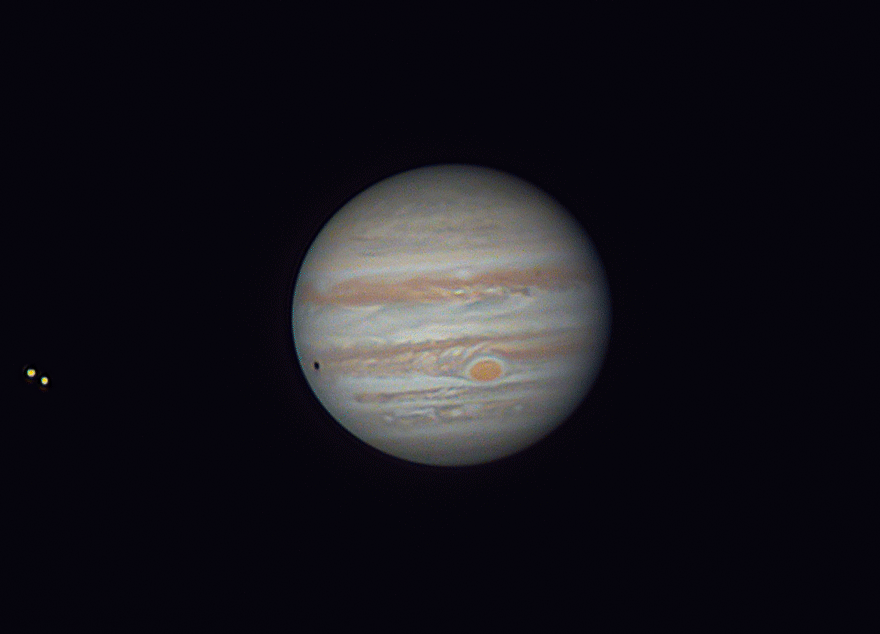 木卫一、木卫二影凌木星延时