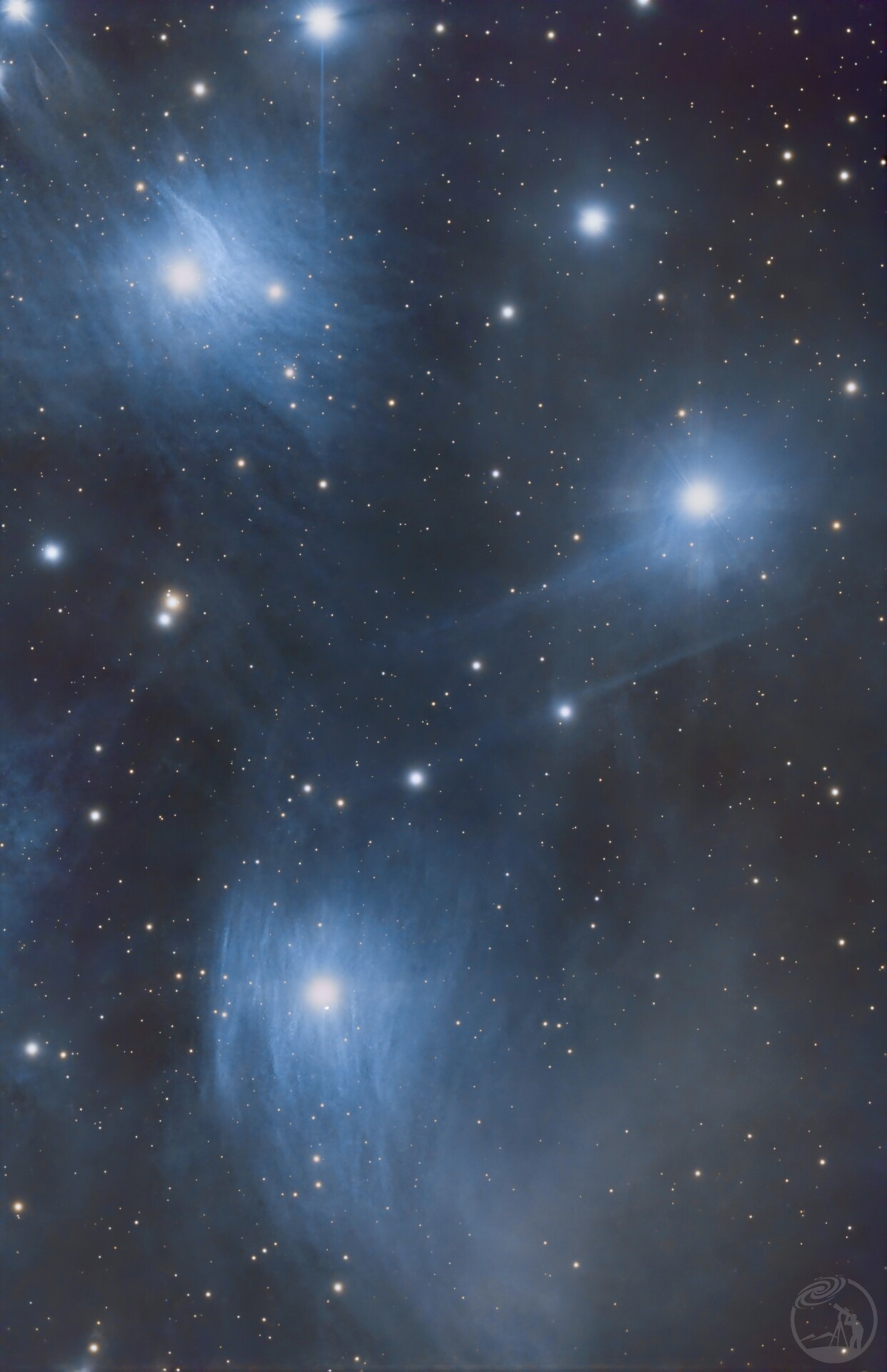  M45昴星团局部，一次尝试性拍摄