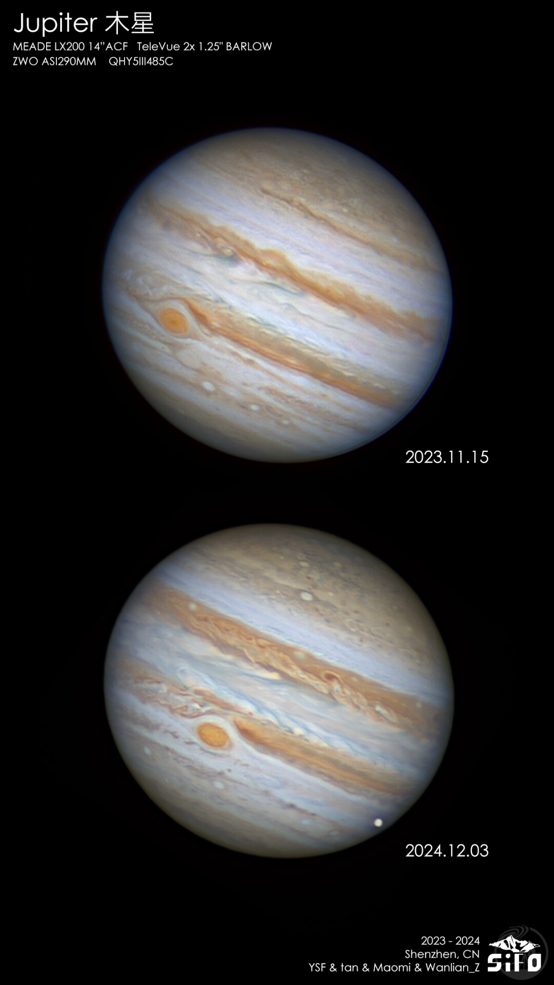 木星一年的变化 2023-2024