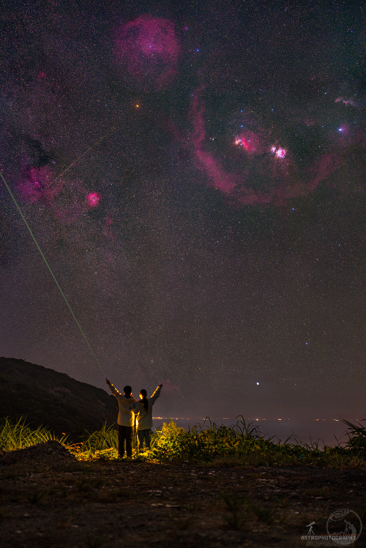 只有一颗流星的猎户座流星雨