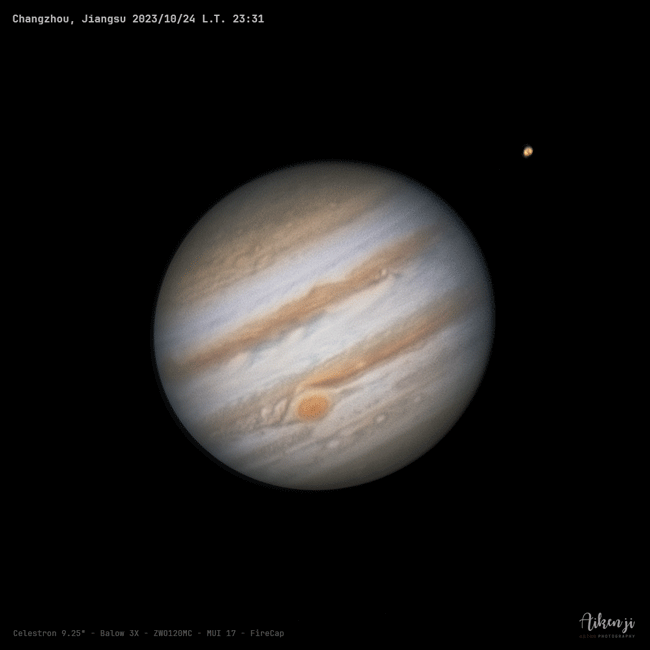 木星与Io月食 动画gif