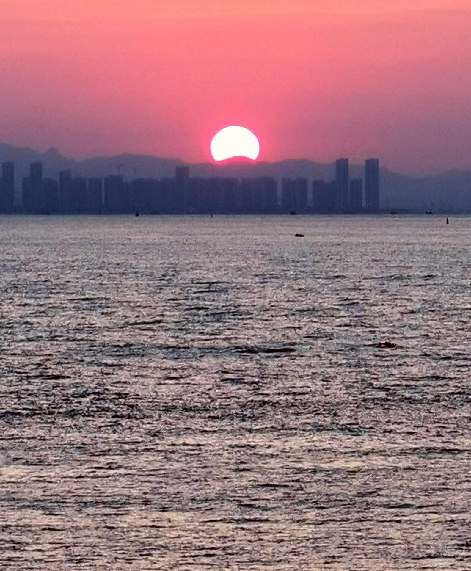 日落青岛小麦岛