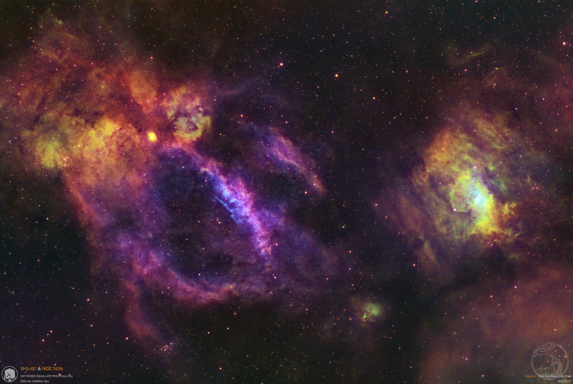 SH2-157 & NGC7635 龙虾钳与气泡星云