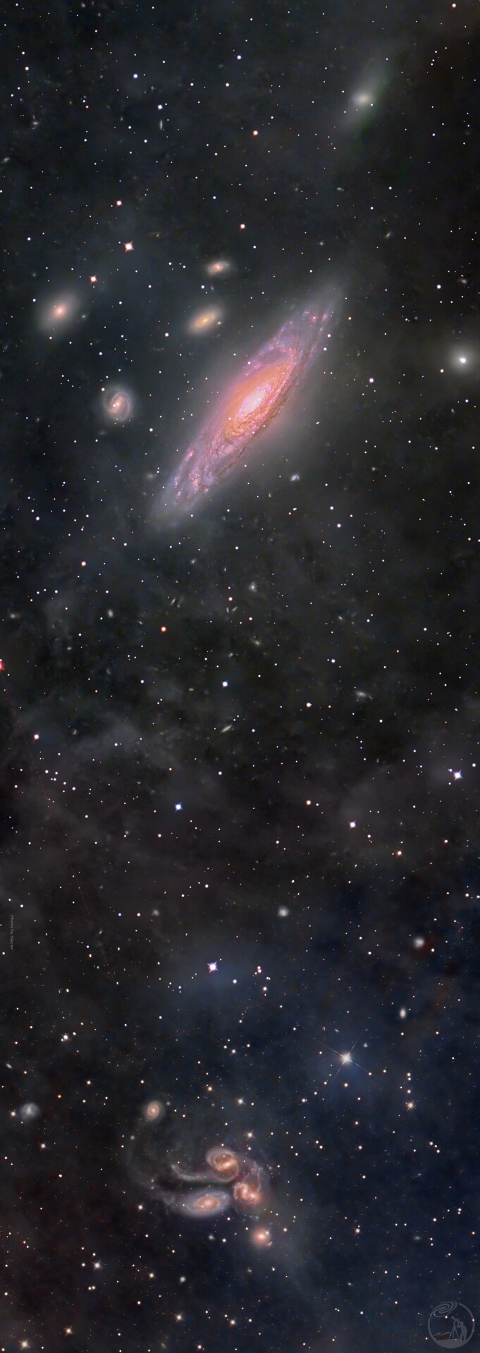 鹿舔星系群与史蒂芬五重奏星系群拼接