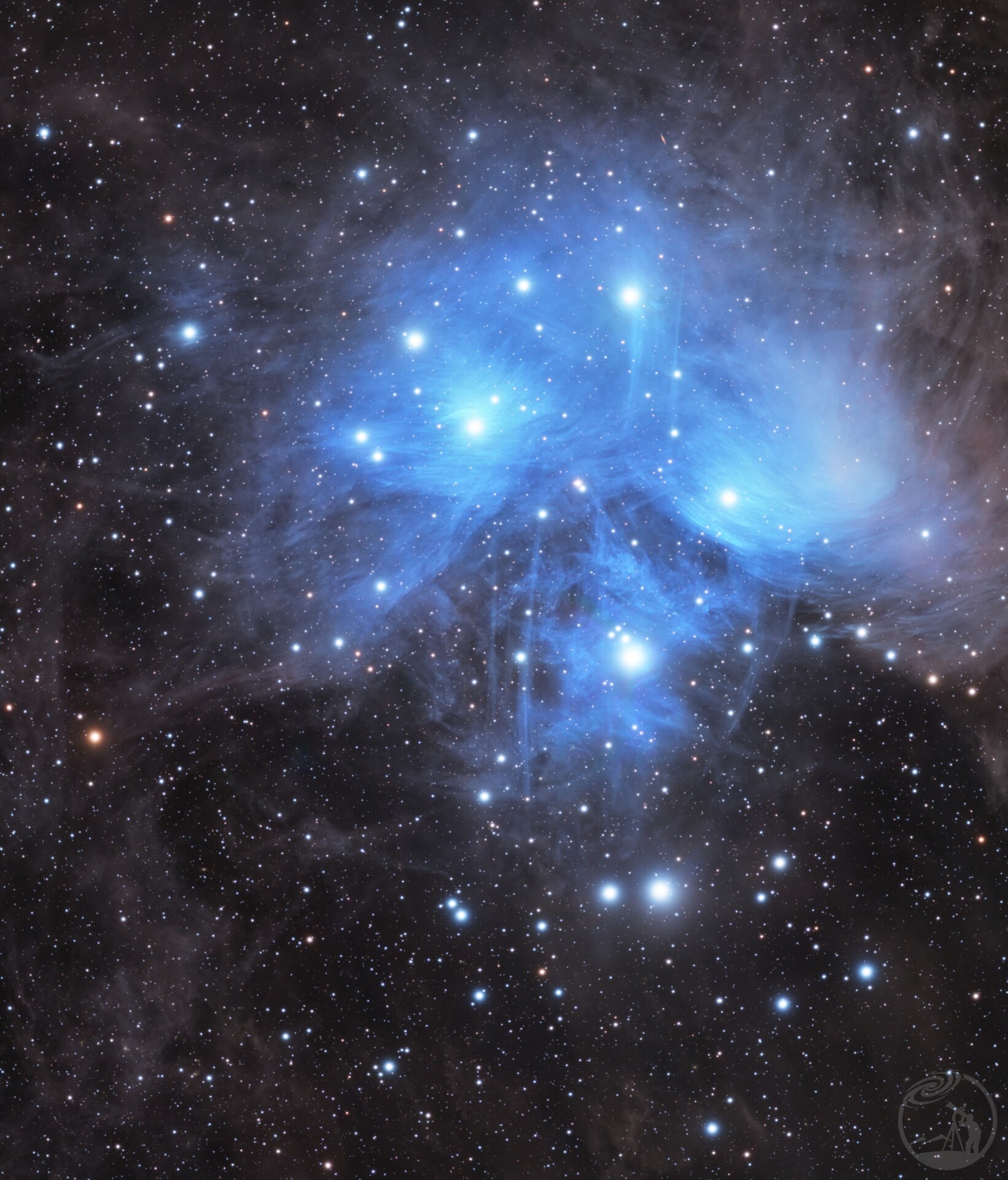 补了暗场之后重修M45昴星团