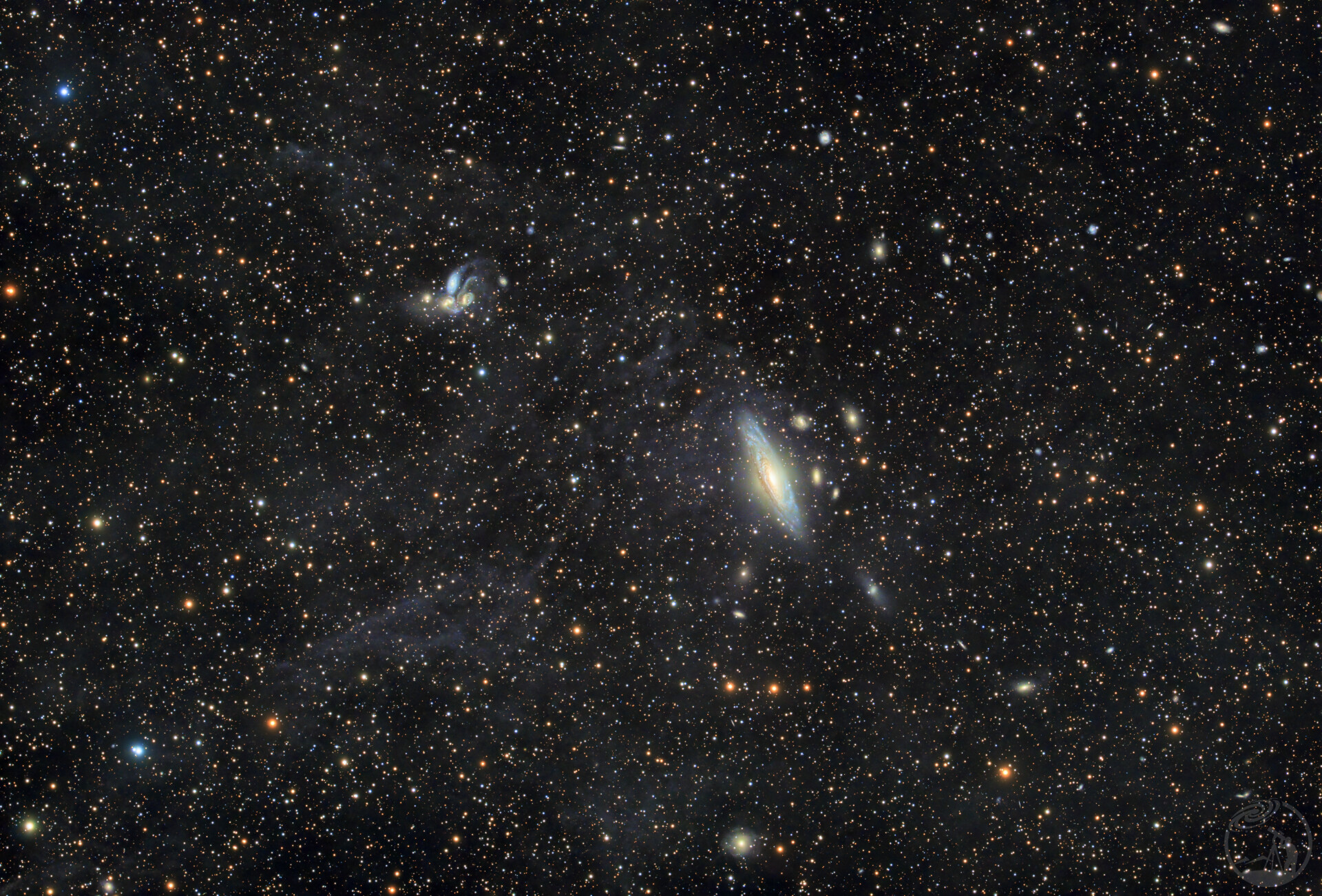 Ngc7331鹿舔星系与五重奏