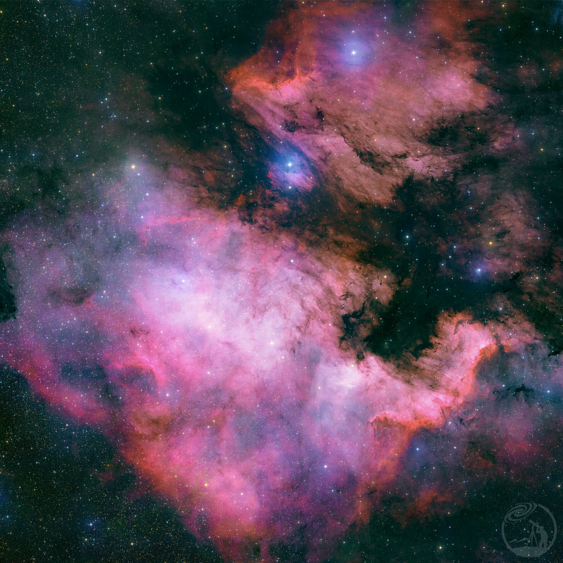 北美&鹈鹕星云马赛克（RGB快餐）